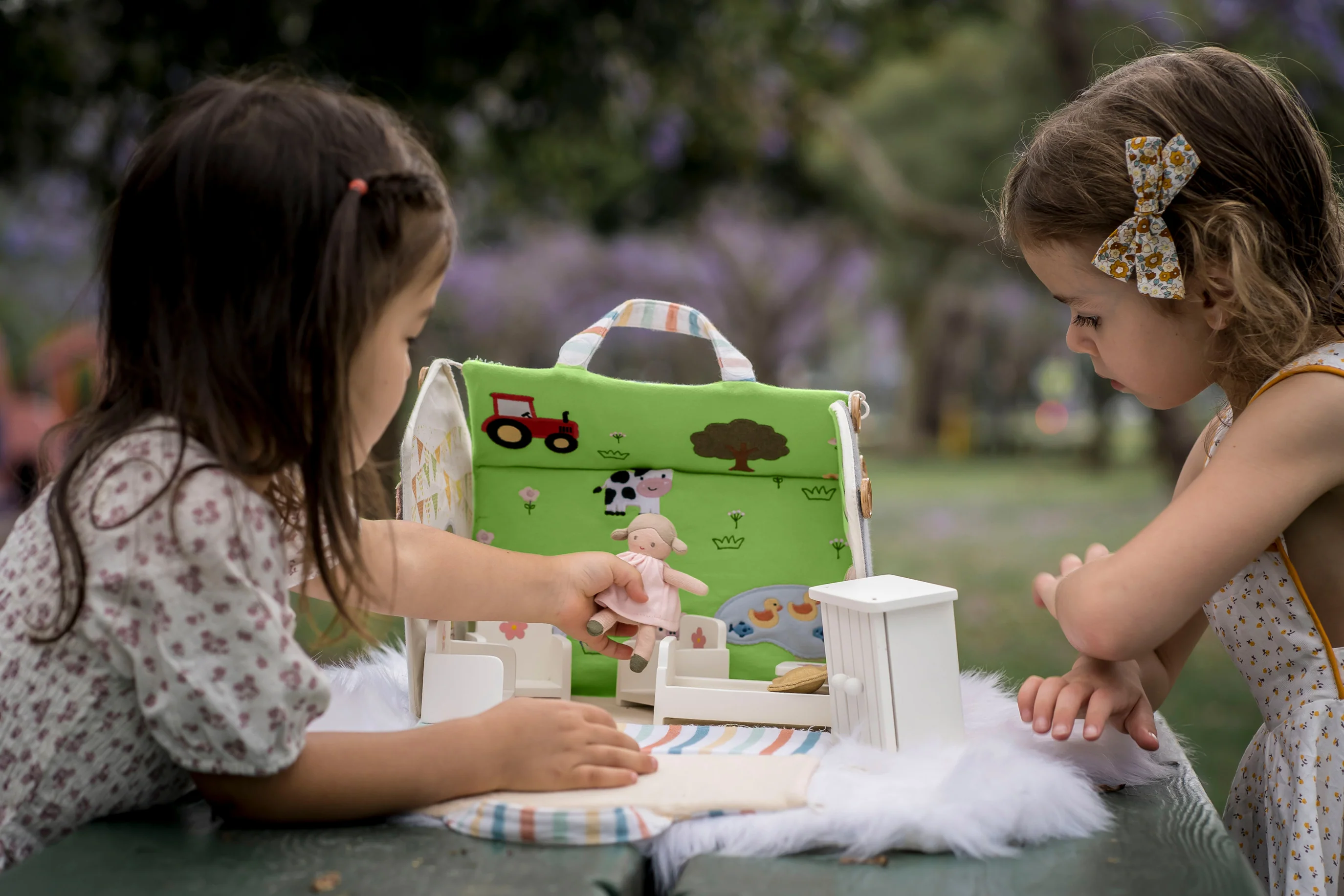Doll House with Wooden Furniture and Doll - Image 7