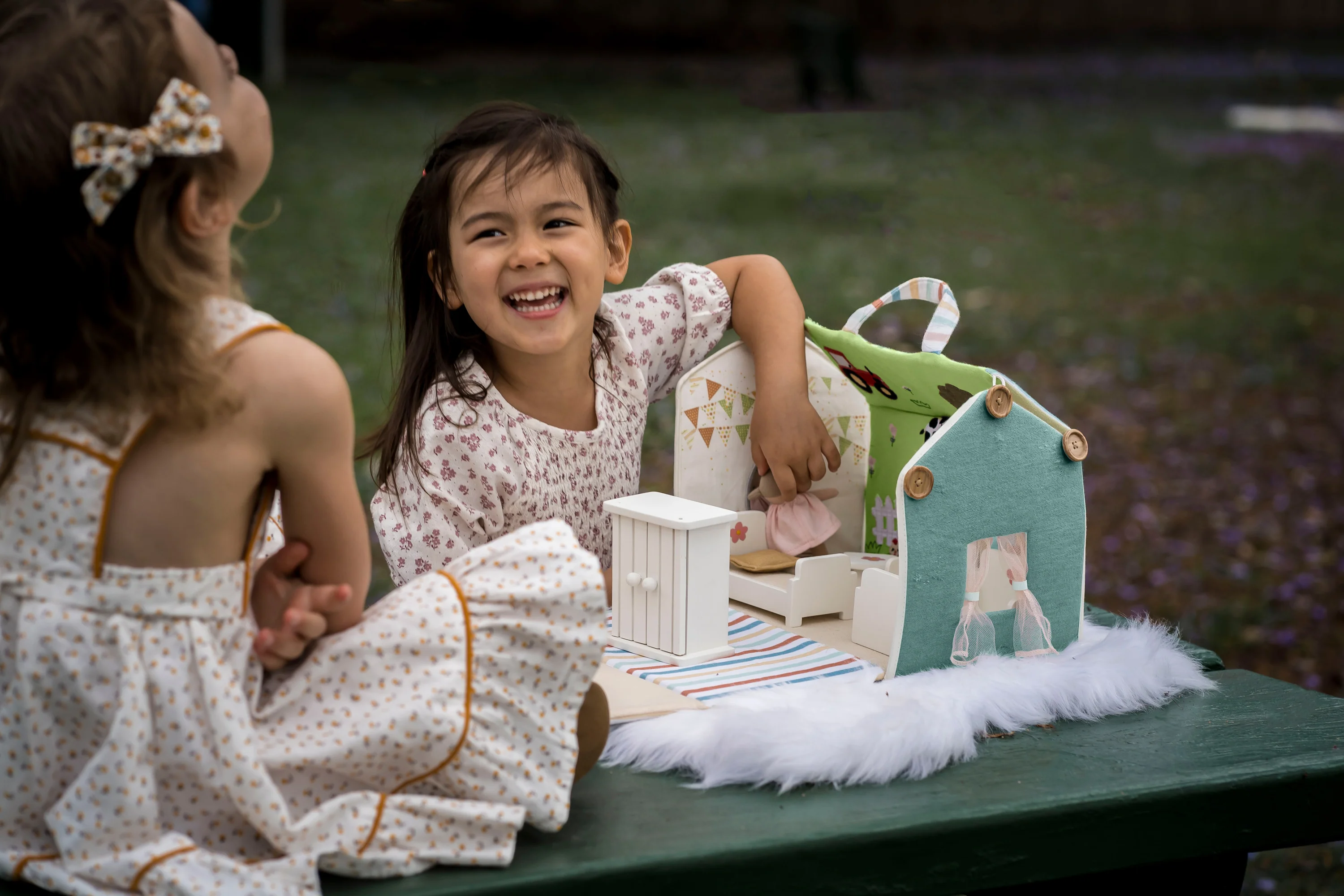 Doll House with Wooden Furniture and Doll - Image 9