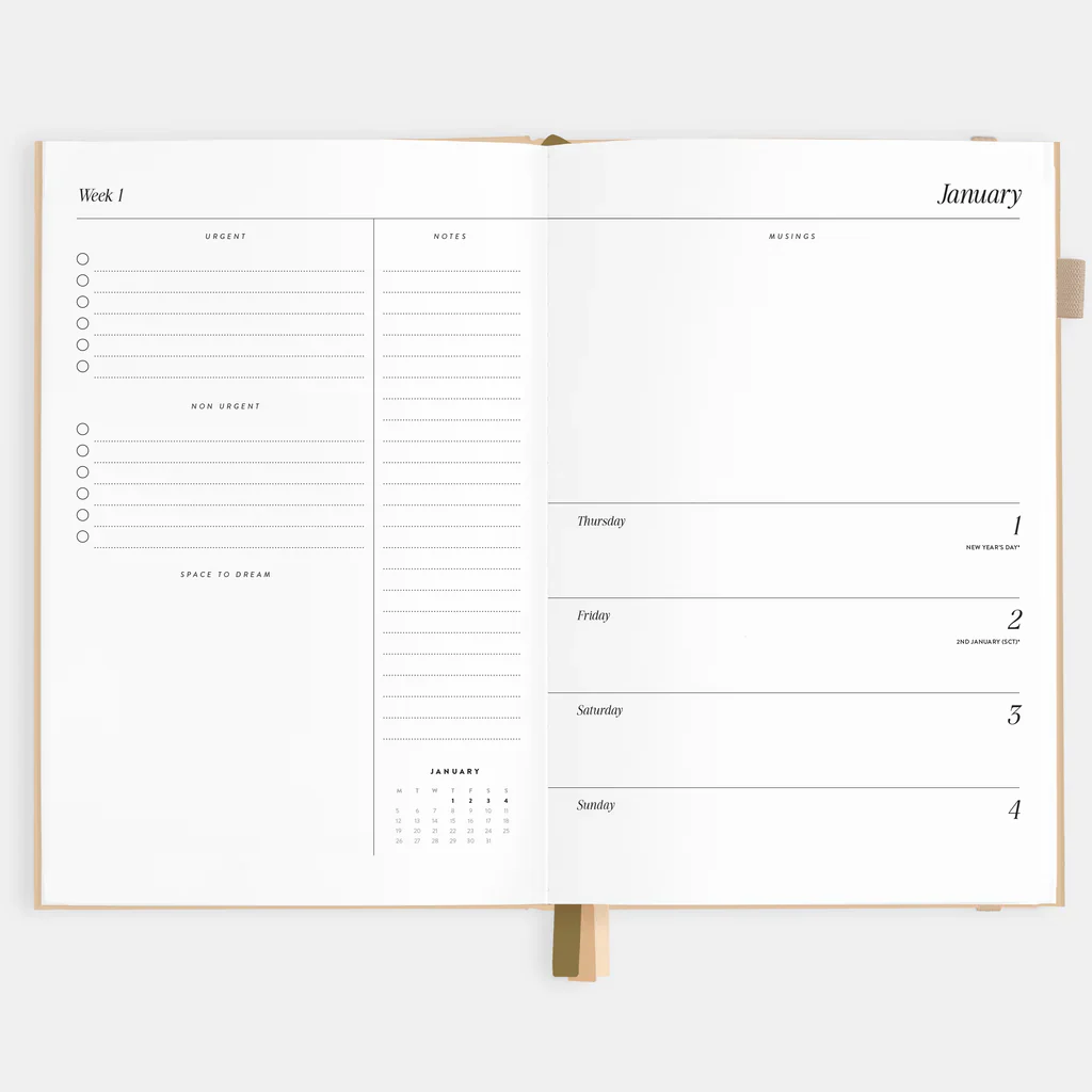 2026 A5 Horizontal Planner - Taupe - Image 5