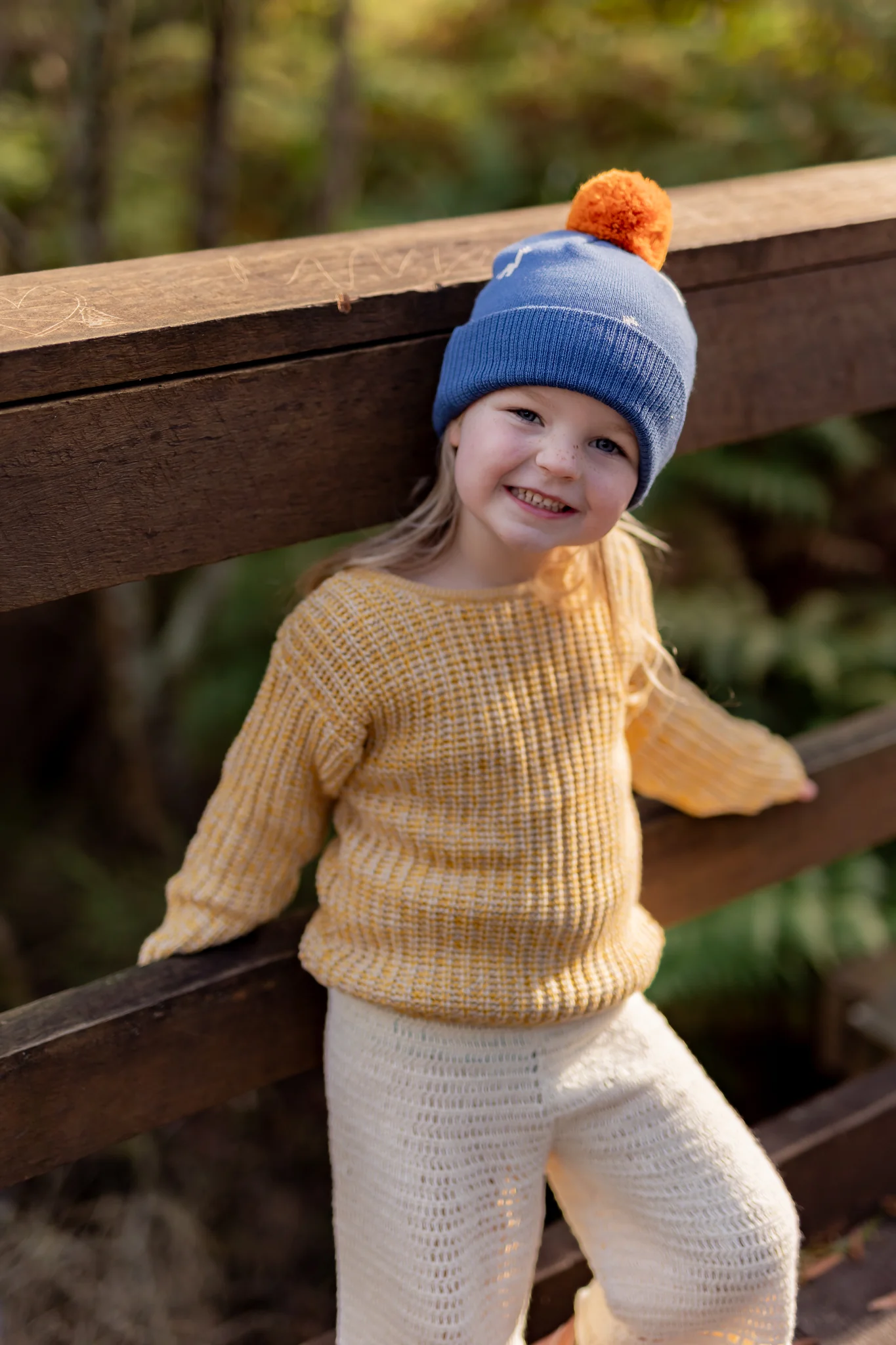 Acorn Brontosaurus Merino Beanie Blue - Image 4