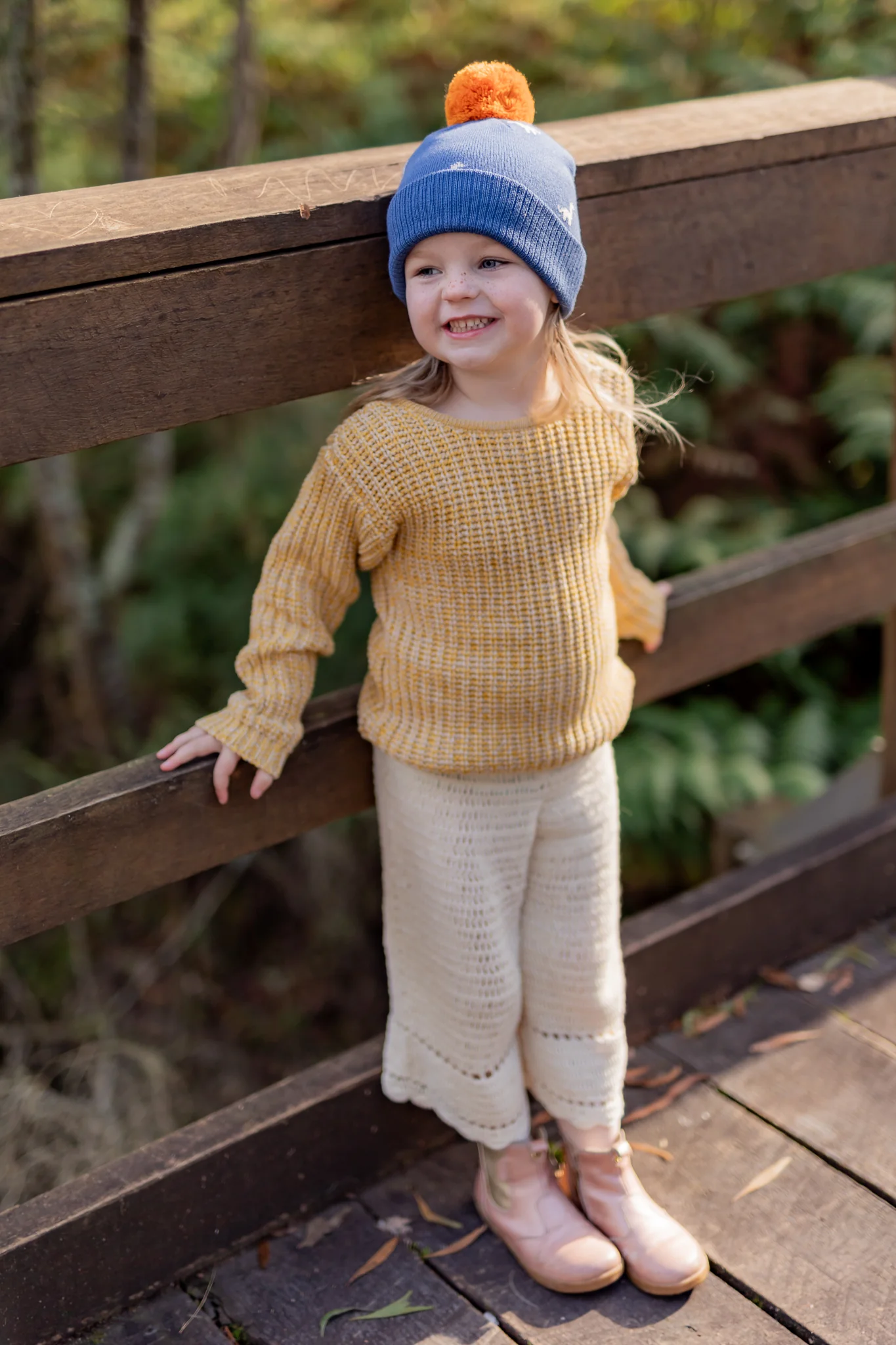 Acorn Brontosaurus Merino Beanie Blue - Image 5