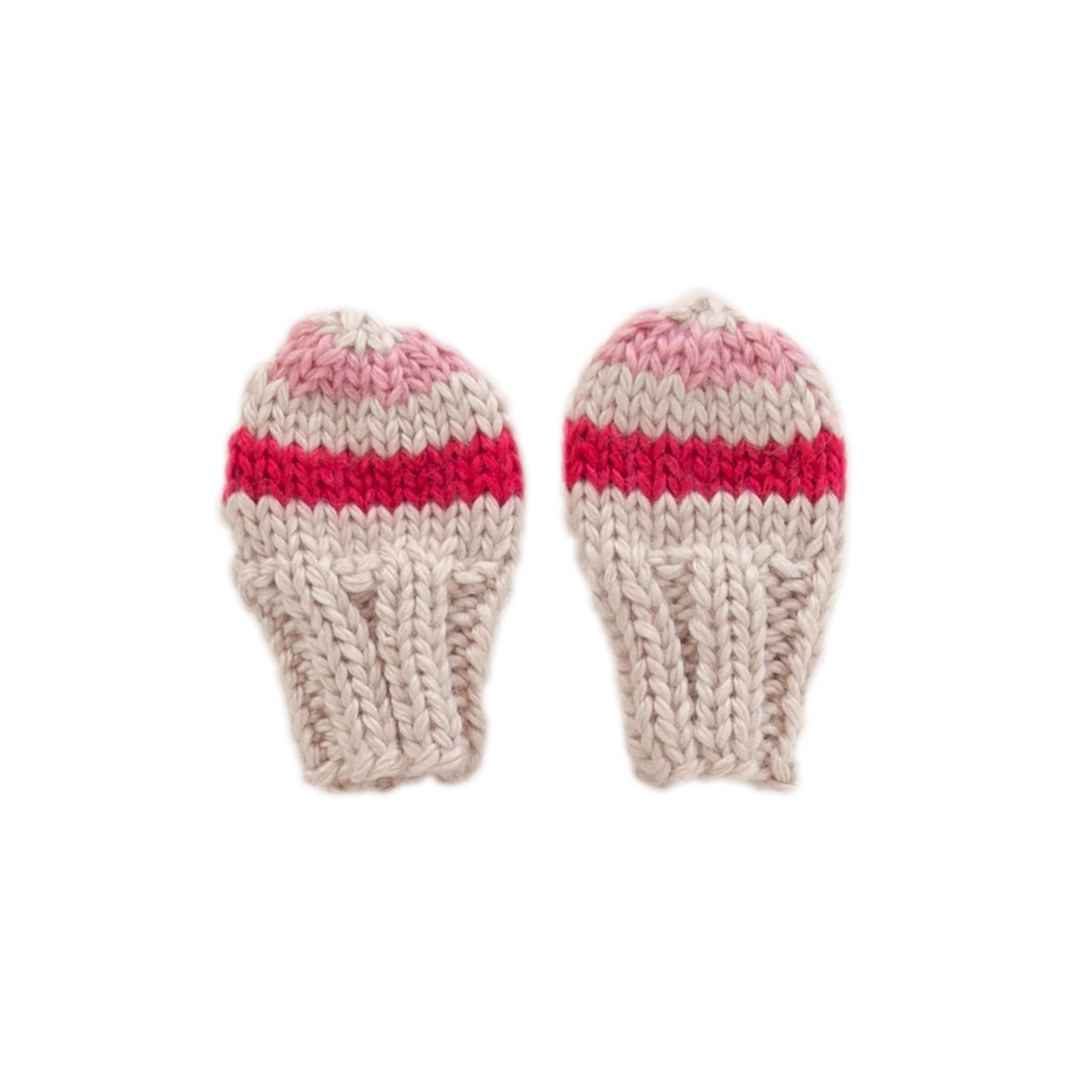 Checks Mittens - Pink