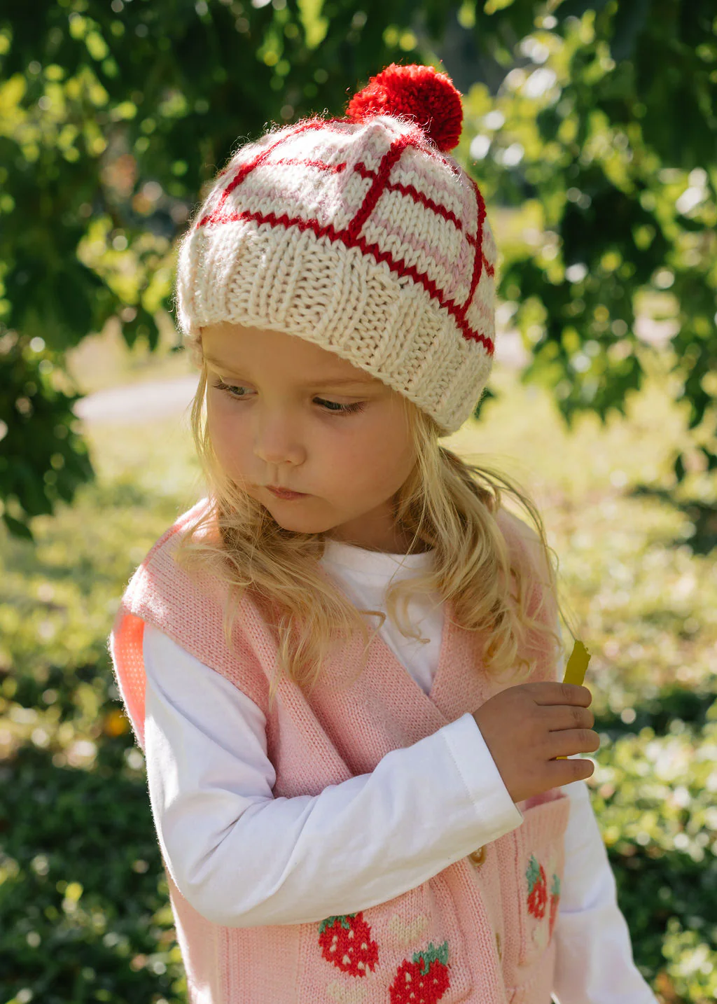 Crossroads Beanie Pink and Red - Image 3