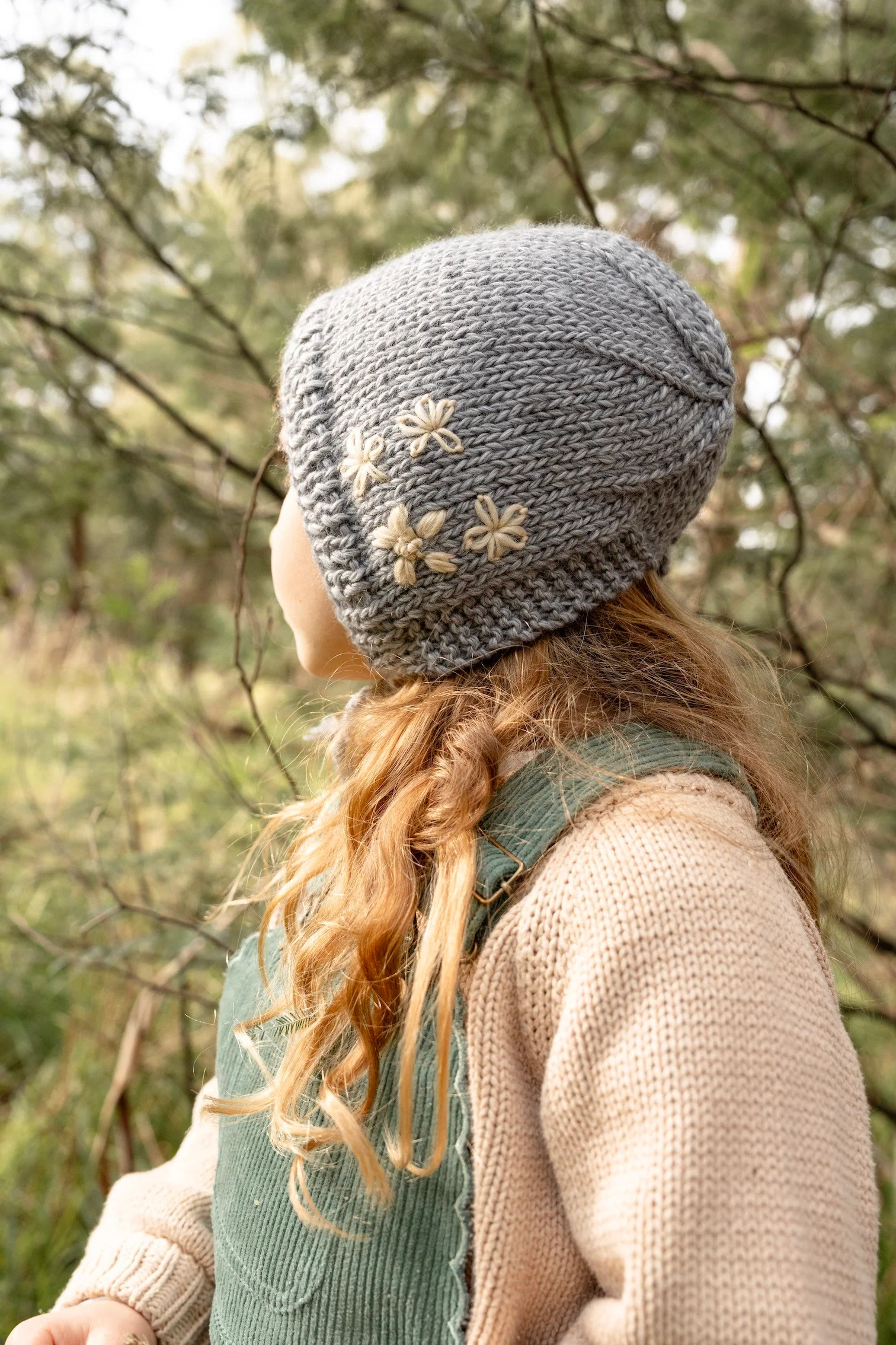 Flowers Bonnet - Grey - Image 2