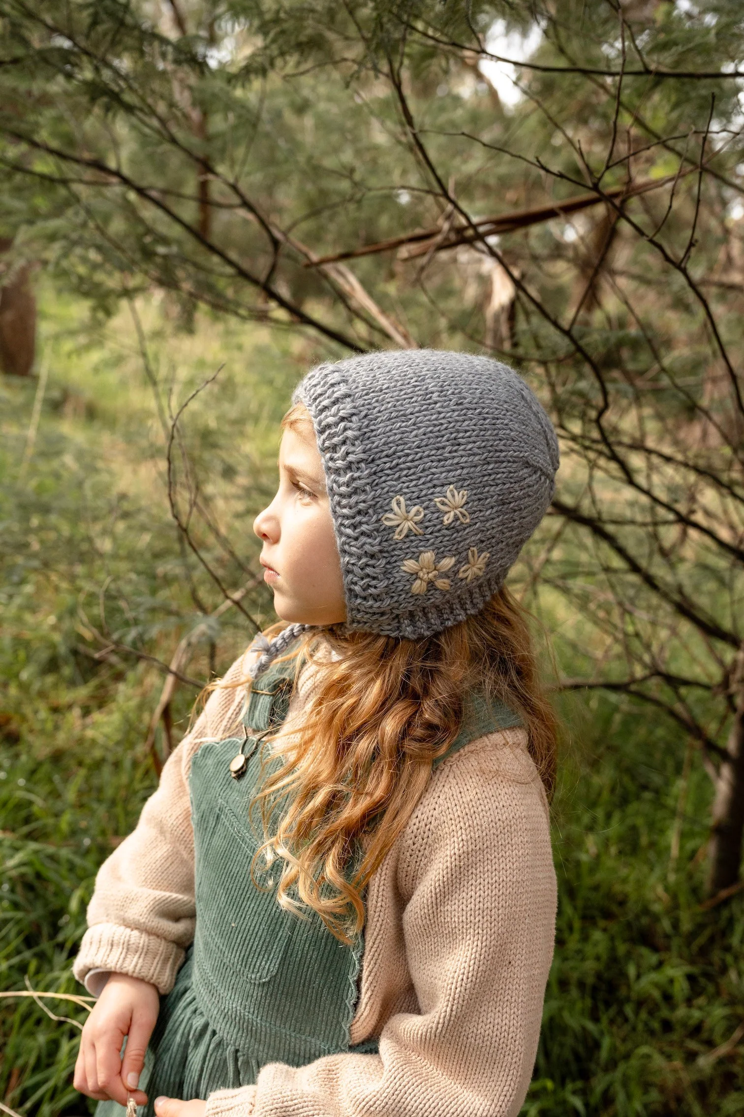 Flowers Bonnet - Grey - Image 3