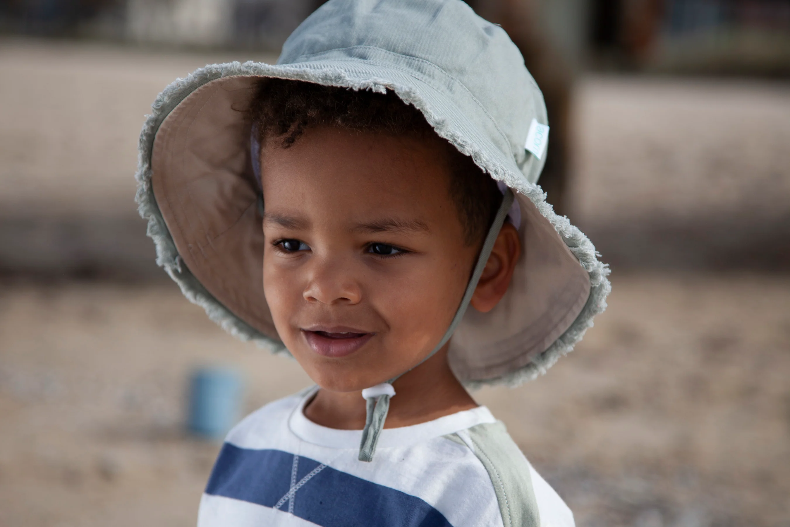 Khaki Frayed Bucket Hat - Image 5