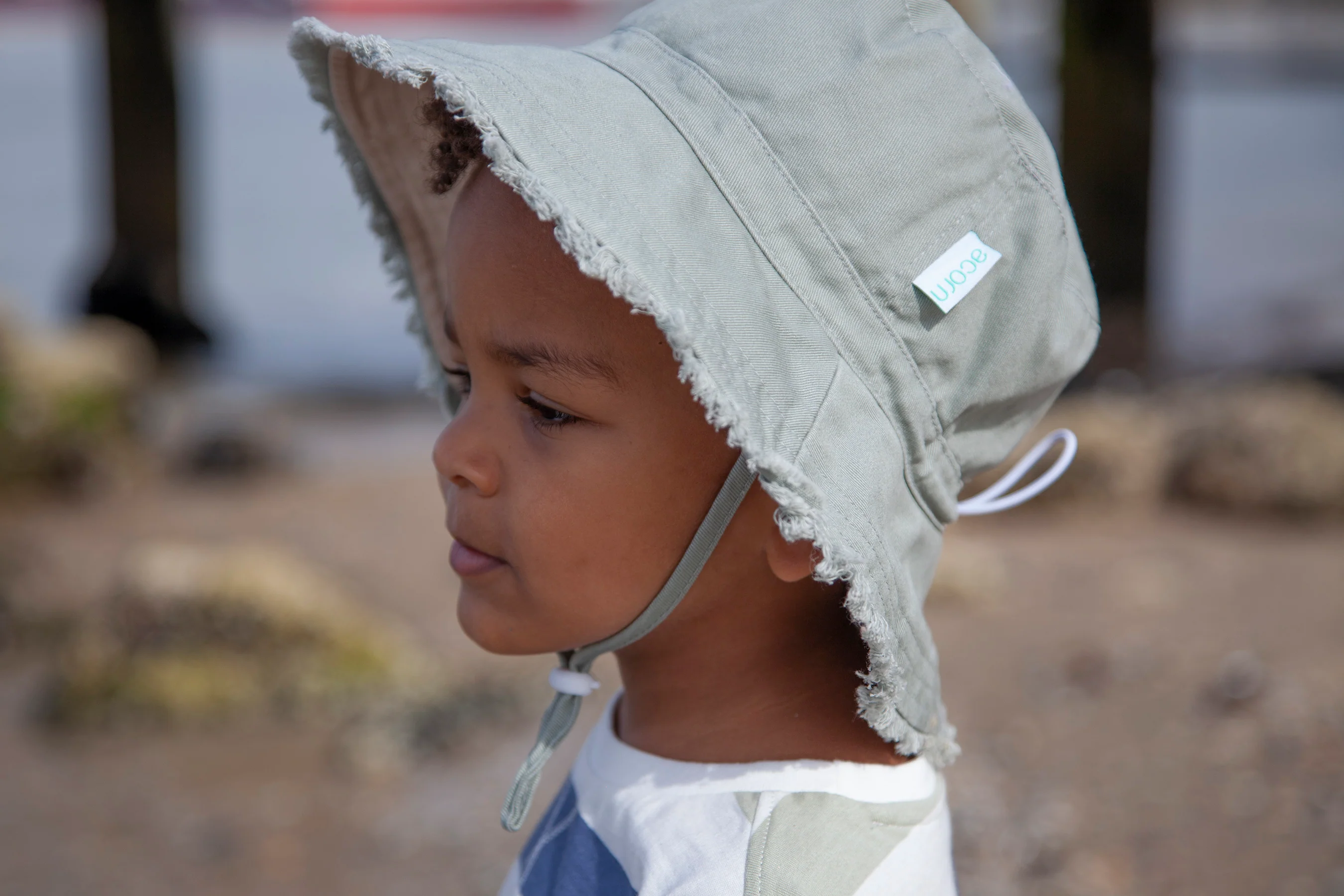 Khaki Frayed Bucket Hat - Image 6