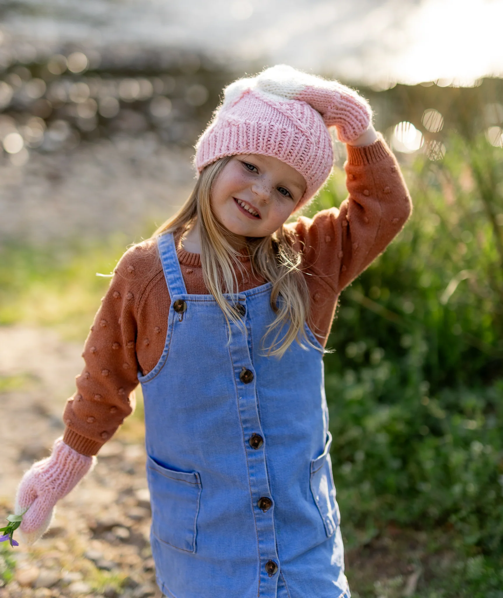Acorn Mountain Top Beanie Pink - Image 5