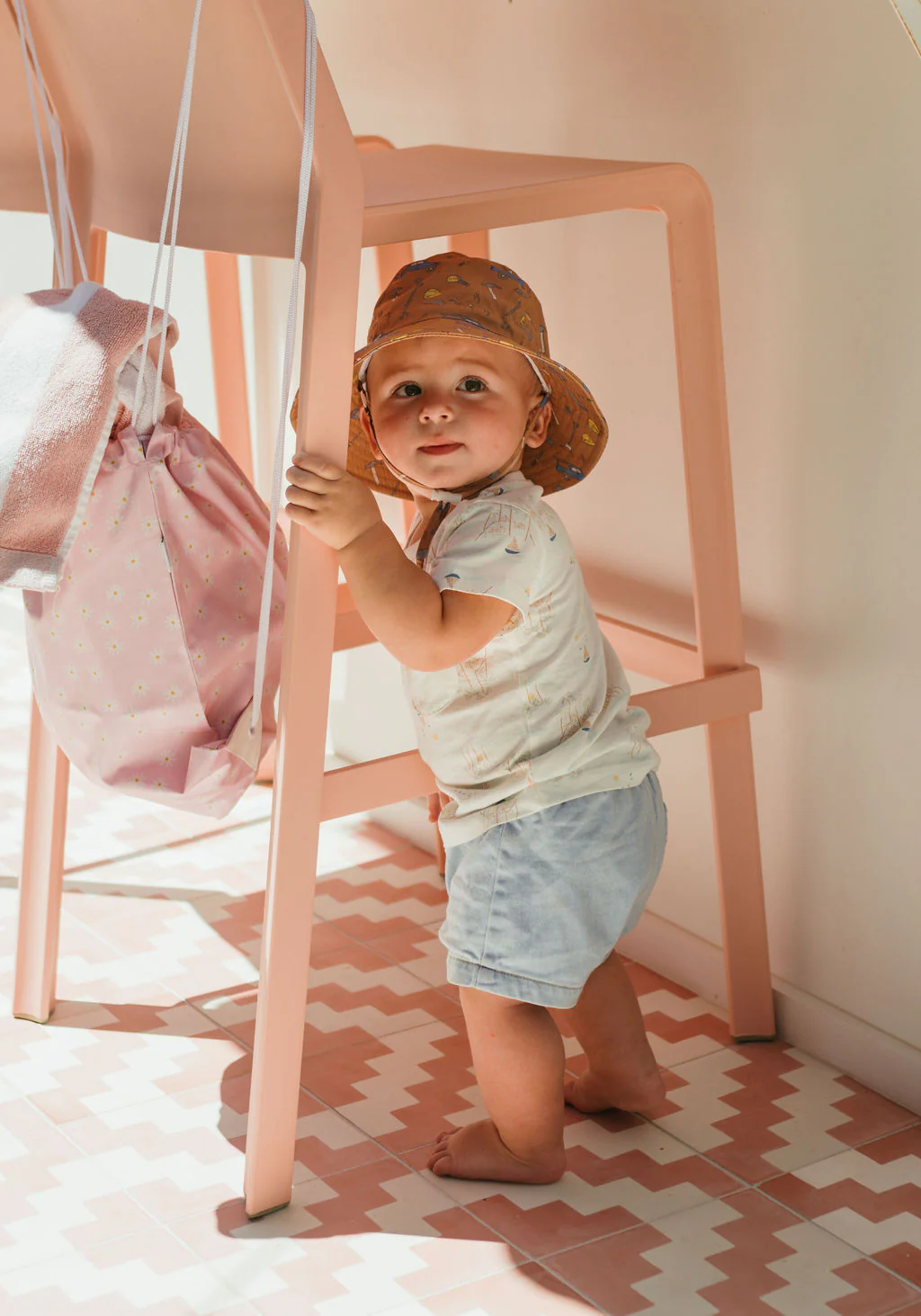 On The Tools Wide Brim Infant Hat - Image 2