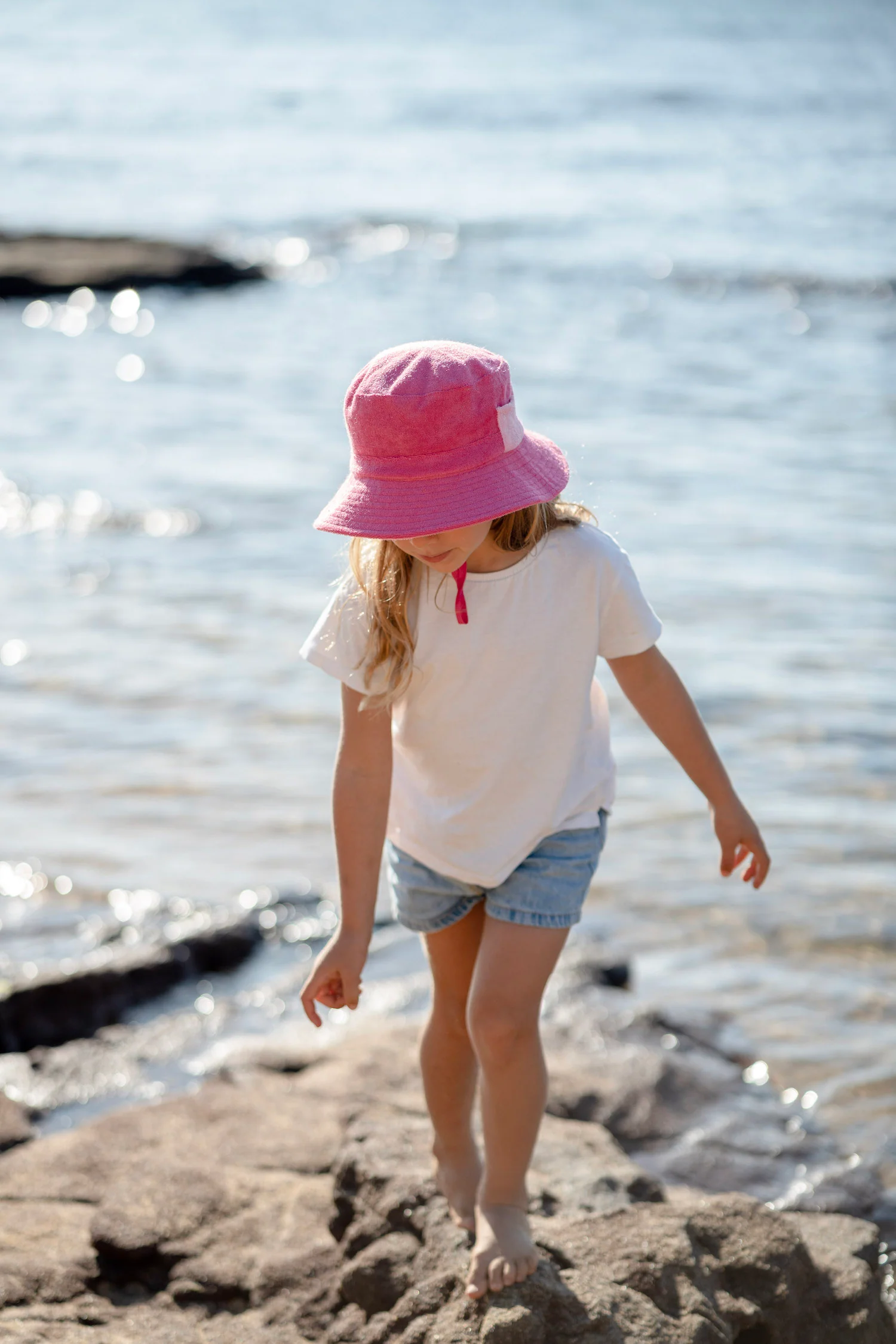 Pink Terry Towelling Bucket Hat - Image 4