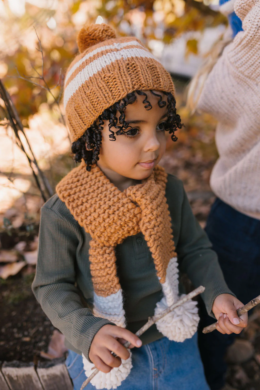 Retro Beanie Caramel and Cream - Image 2