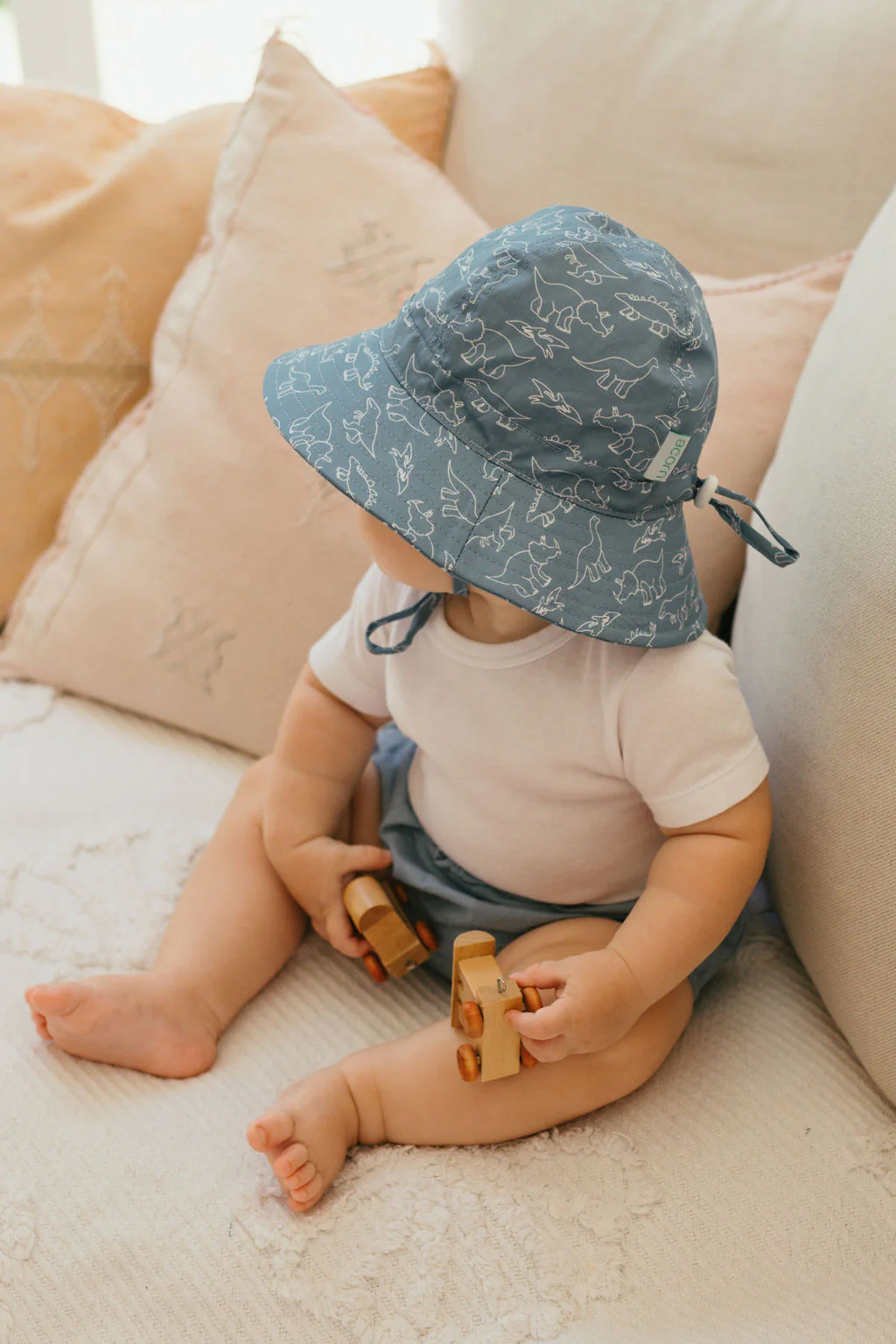 Sketch-a-Saurus Wide Brim Infant Hat - Image 5