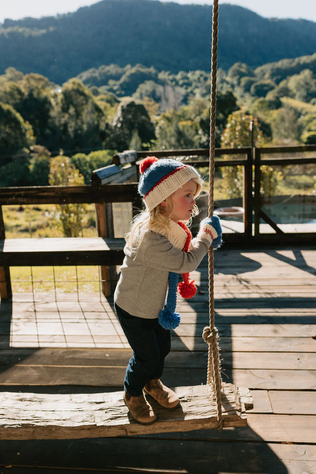Teddy Beanie Blue and Red - Image 6