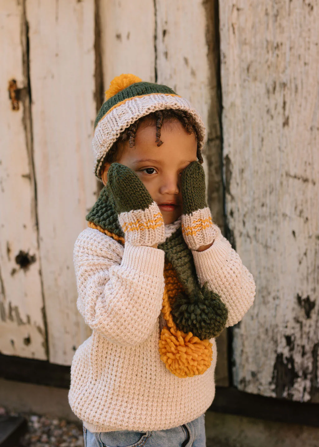 Teddy Beanie Khaki and Gold - Image 7