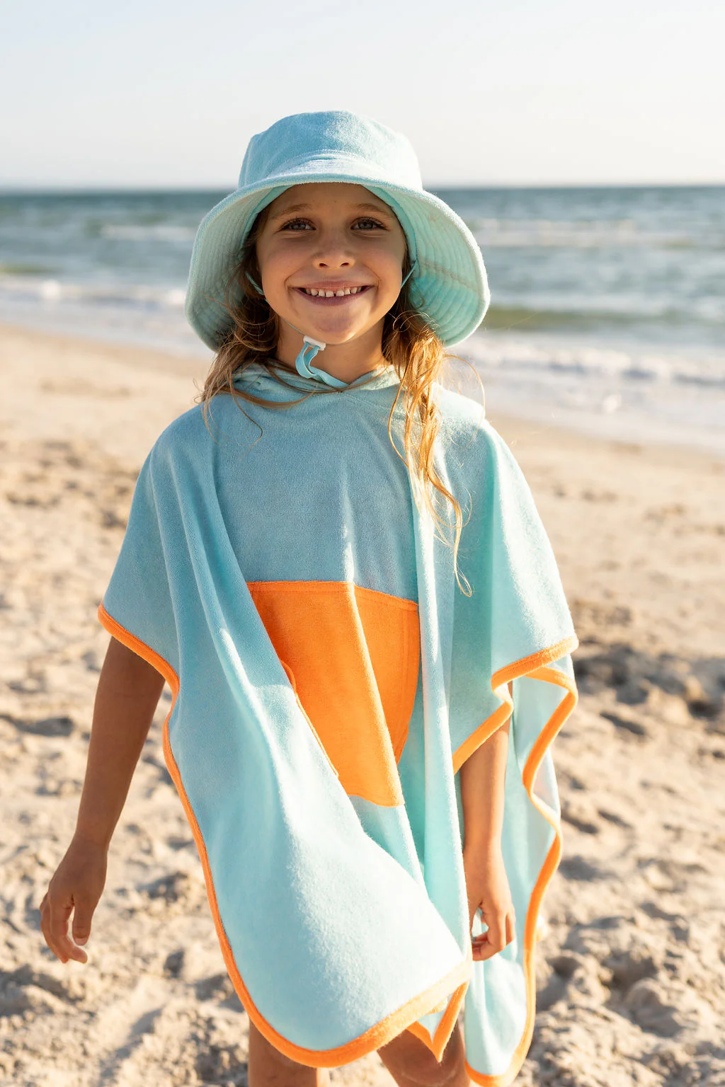 Terry Towelling Bucket Hat - Light Blue - Image 3