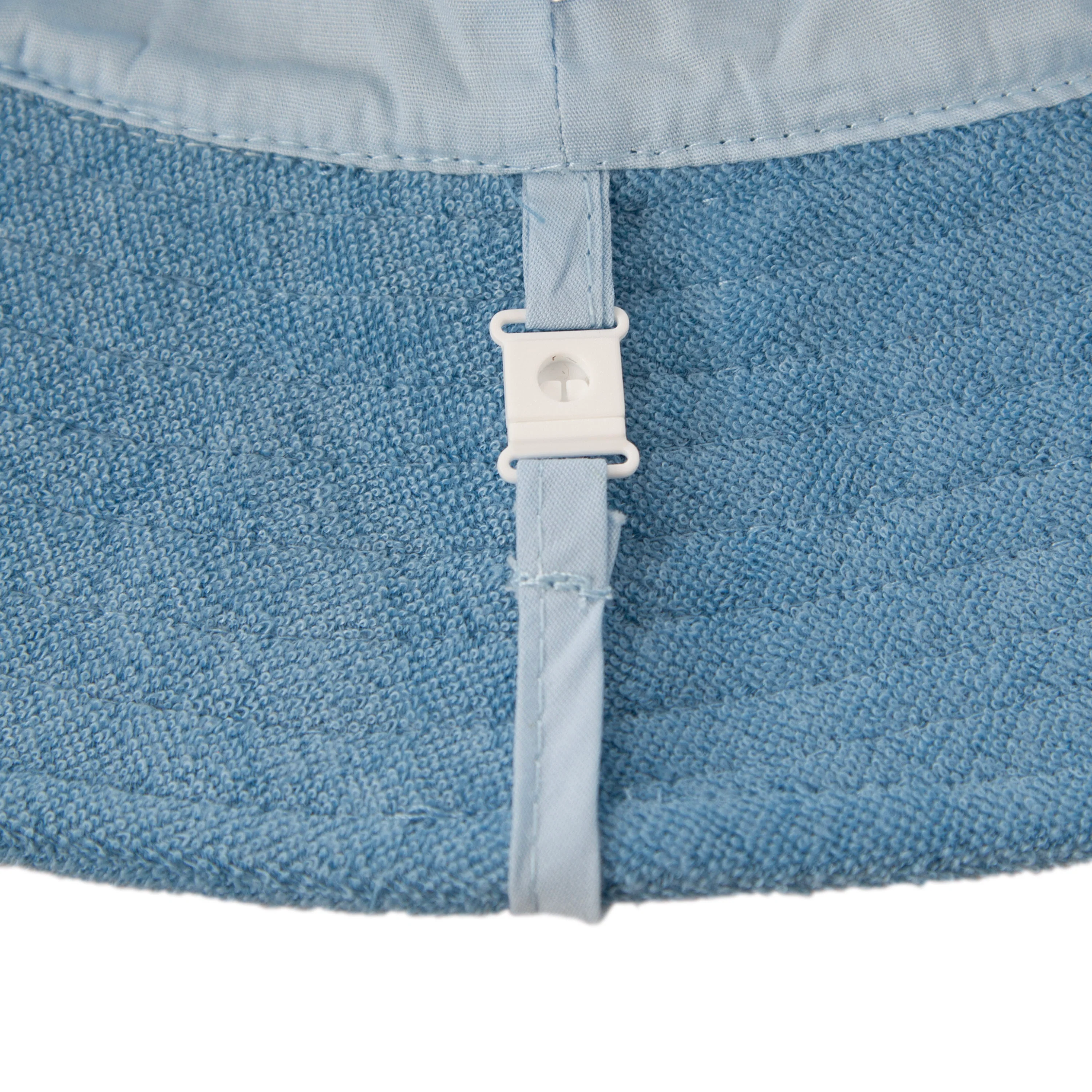 Terry Towelling Bucket Hat - Mid Blue - Image 6