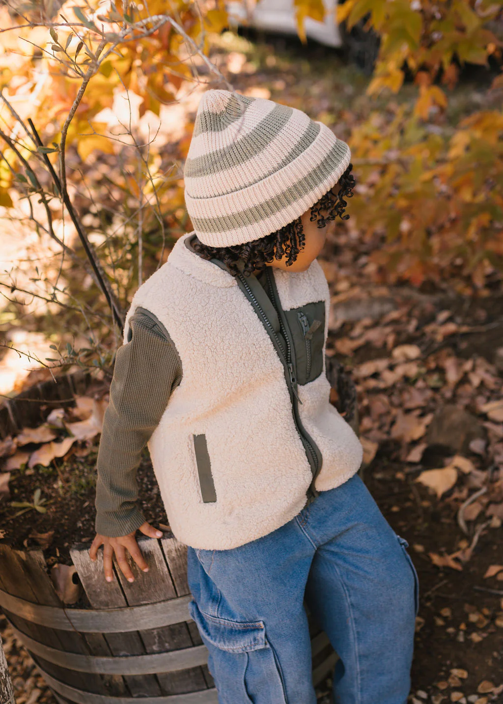 Tokyo Merino Beanie Sage Stripe - Image 2