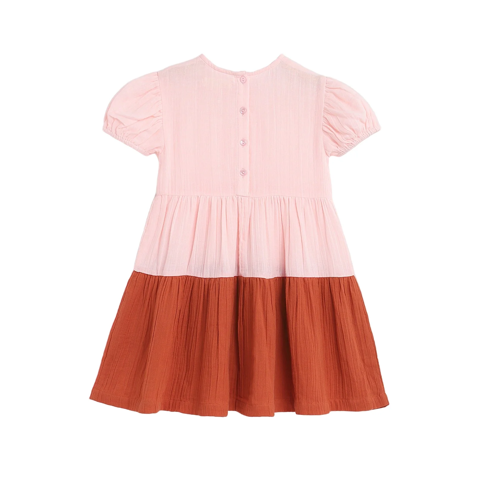 Clara Dress - Petal Pink/Flame Red - Image 7