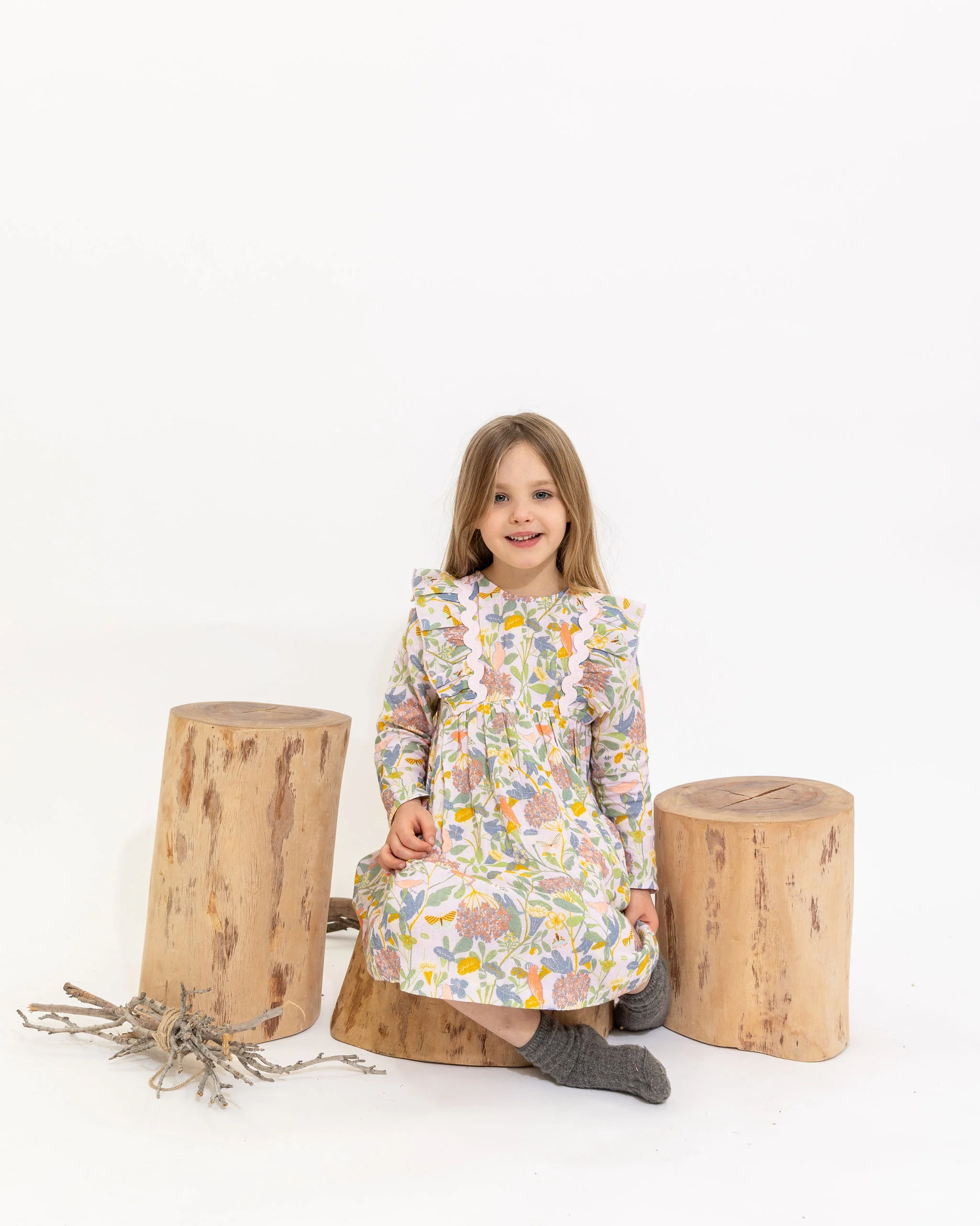 Alex and Ant Ingrid Dress - Pink Bird Flower - Image 2