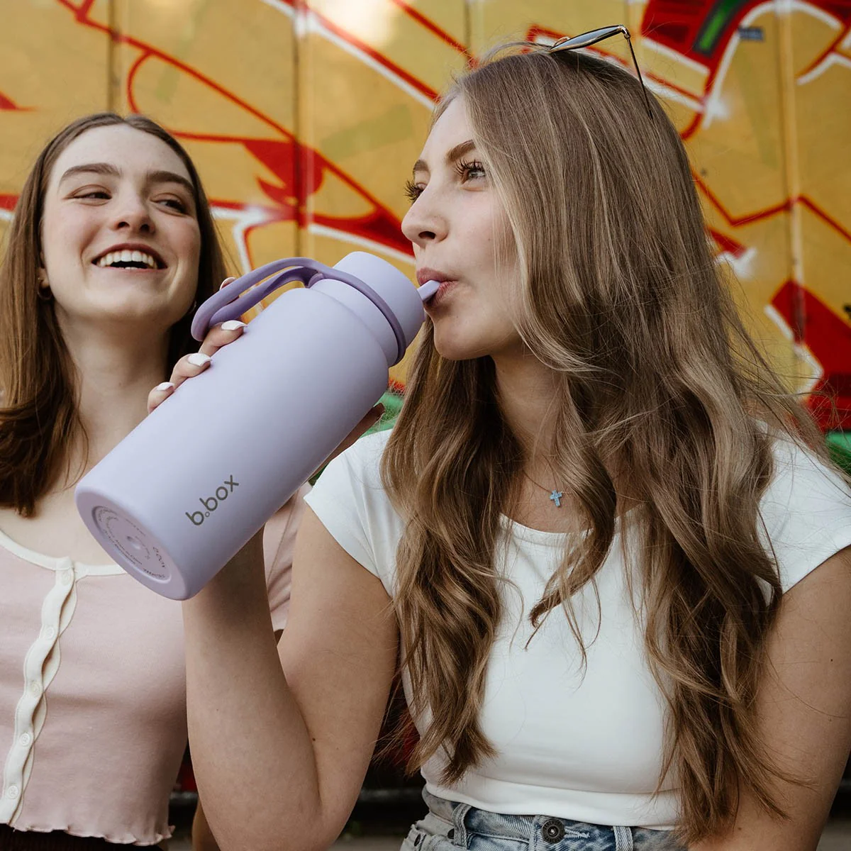 Insulated Flip Top Bottle 1L - Lilac Love - Image 2