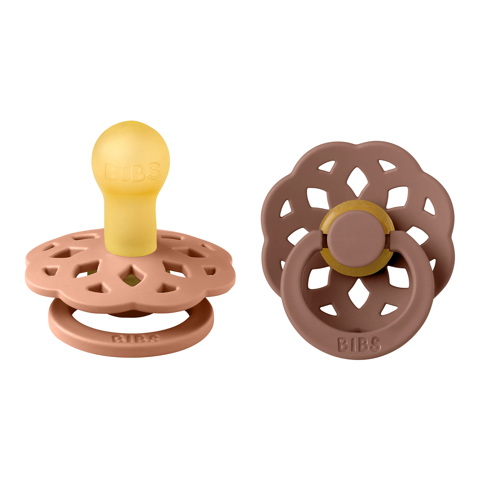 Boheme Pacifier 2 Pack - Peach/Woodchuck