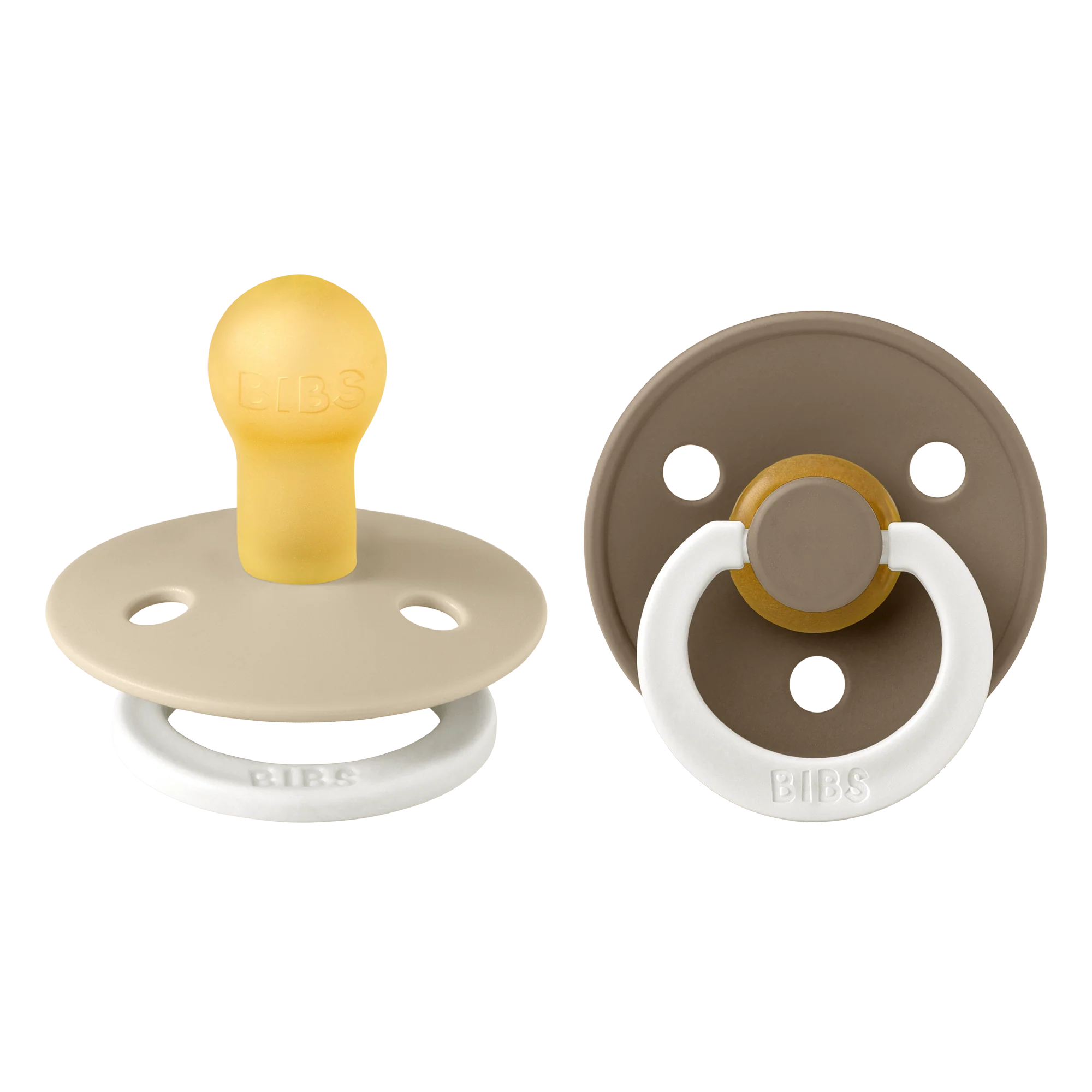 Colour GLOW Pacifier 2 Pack - Vanilla/Dark Oak