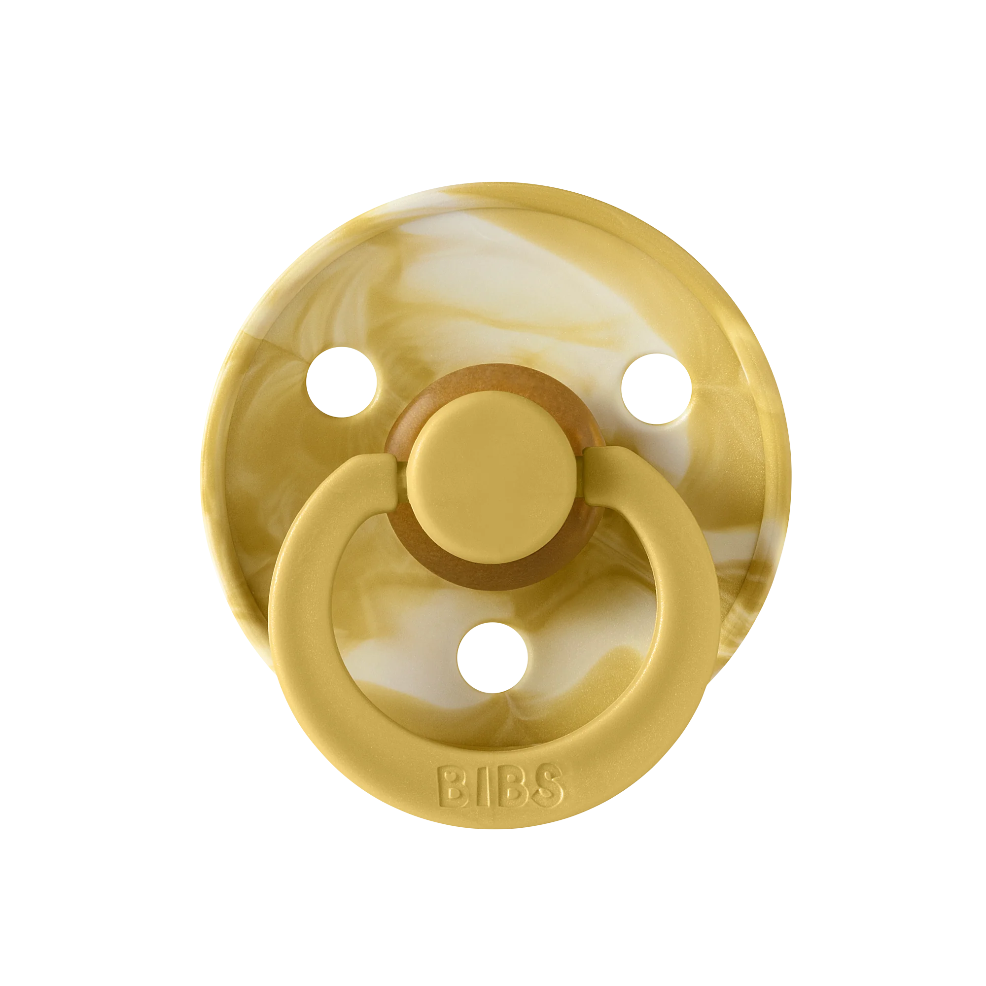 Colour Pacifier 2 Pack - Tie Dye | Mustard/Ivory - Image 4