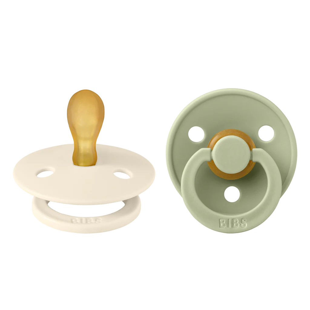 Colour Symmetrical Pacifier 2 Pack - Ivory/Sage