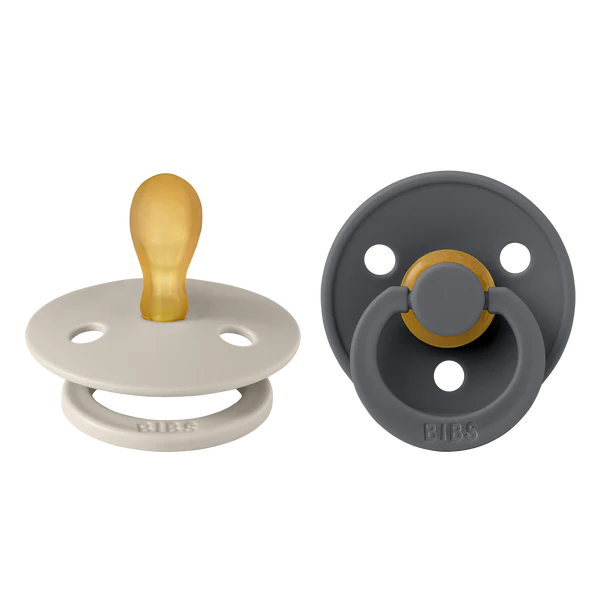 Colour Symmetrical Pacifier 2 Pack - Sand/Iron