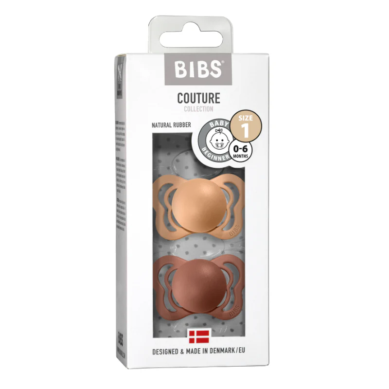 Couture Latex Pacifier 2 Pack  - Peach/Woodchuck - Image 2