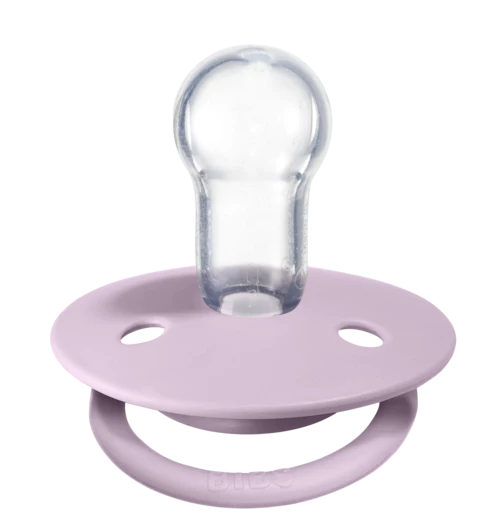 De Lux Silicone Pacifier 2 Pack - Dusky Lilac/Heather - Image 3