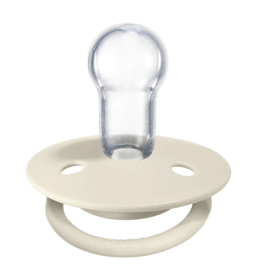 De Lux Silicone Pacifier 2 Pack - Ivory/Blush - Image 2