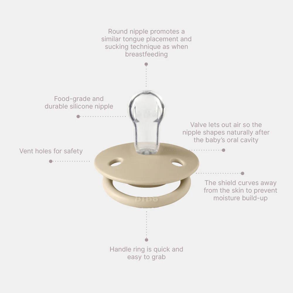 De Lux Silicone Pacifier 2 Pack - Vanilla/Peach - Image 6