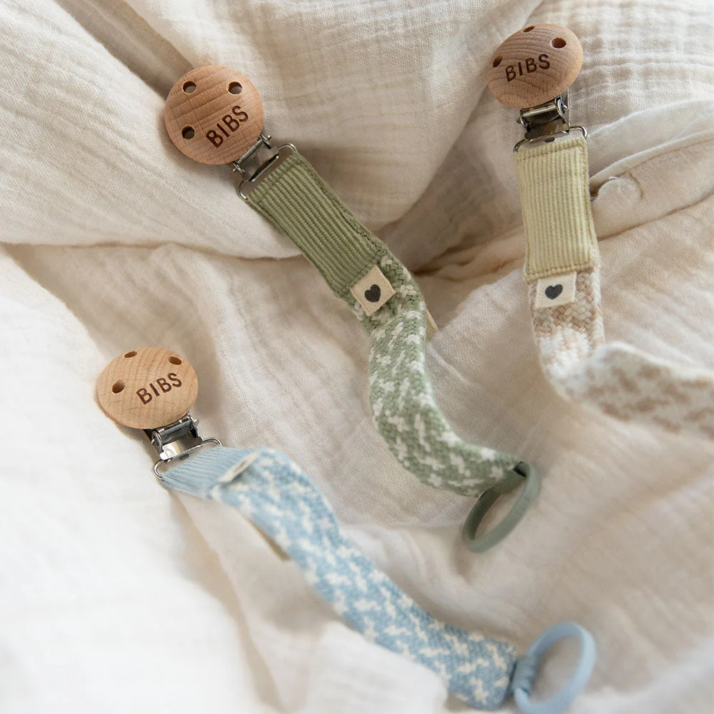 Pacifier Clip - Baby Blue/Ivory - Image 2
