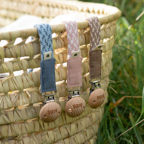 Pacifier Clip - Blush/Ivory - Image 2