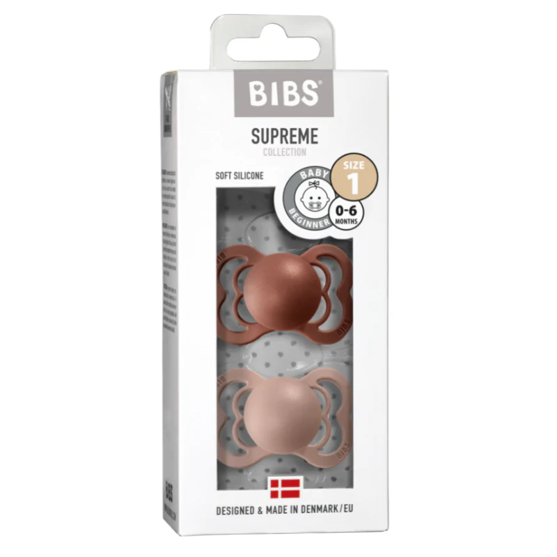 Supreme Silicone Pacifier 2 Pack - Woodchuck/Blush - Image 2
