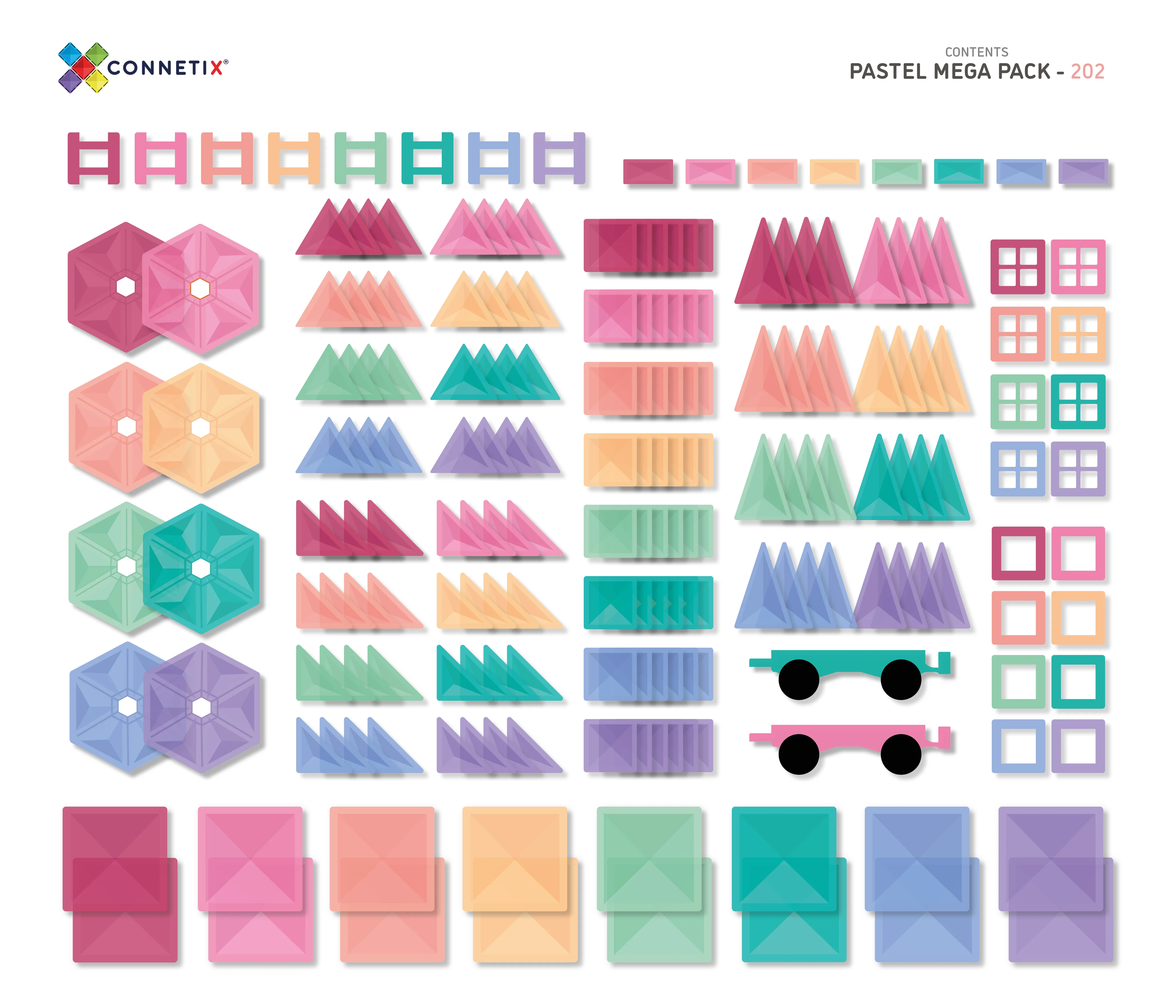 202 Piece Mega Set | Pastel - Image 3