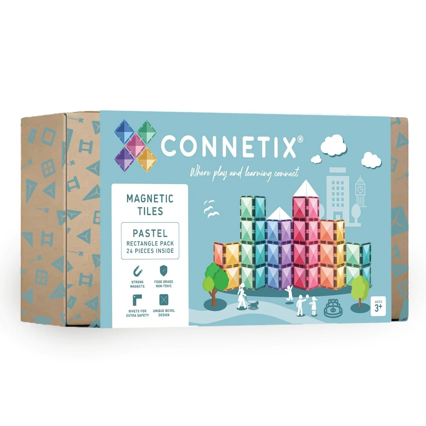 24 Piece Rectangle Set | Pastel