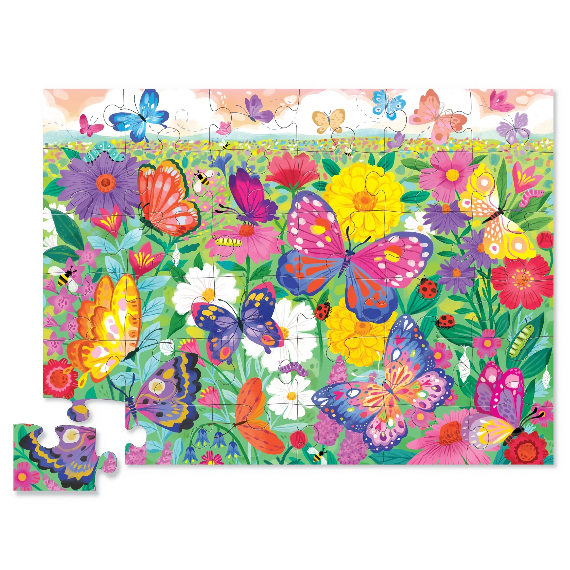 Classic Floor Puzzle 36 Piece - Butterfly Garden Foil Stamped - Image 3