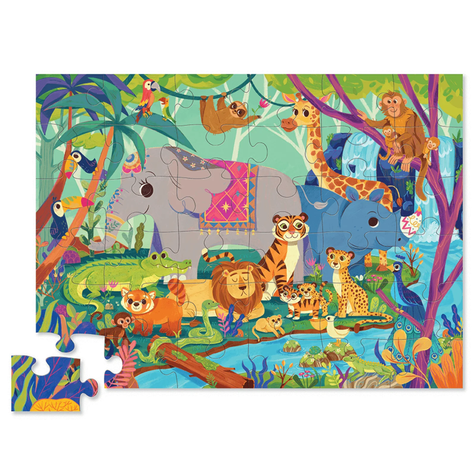 Classic Floor Puzzle 36 Piece - In The Jungle - Image 2