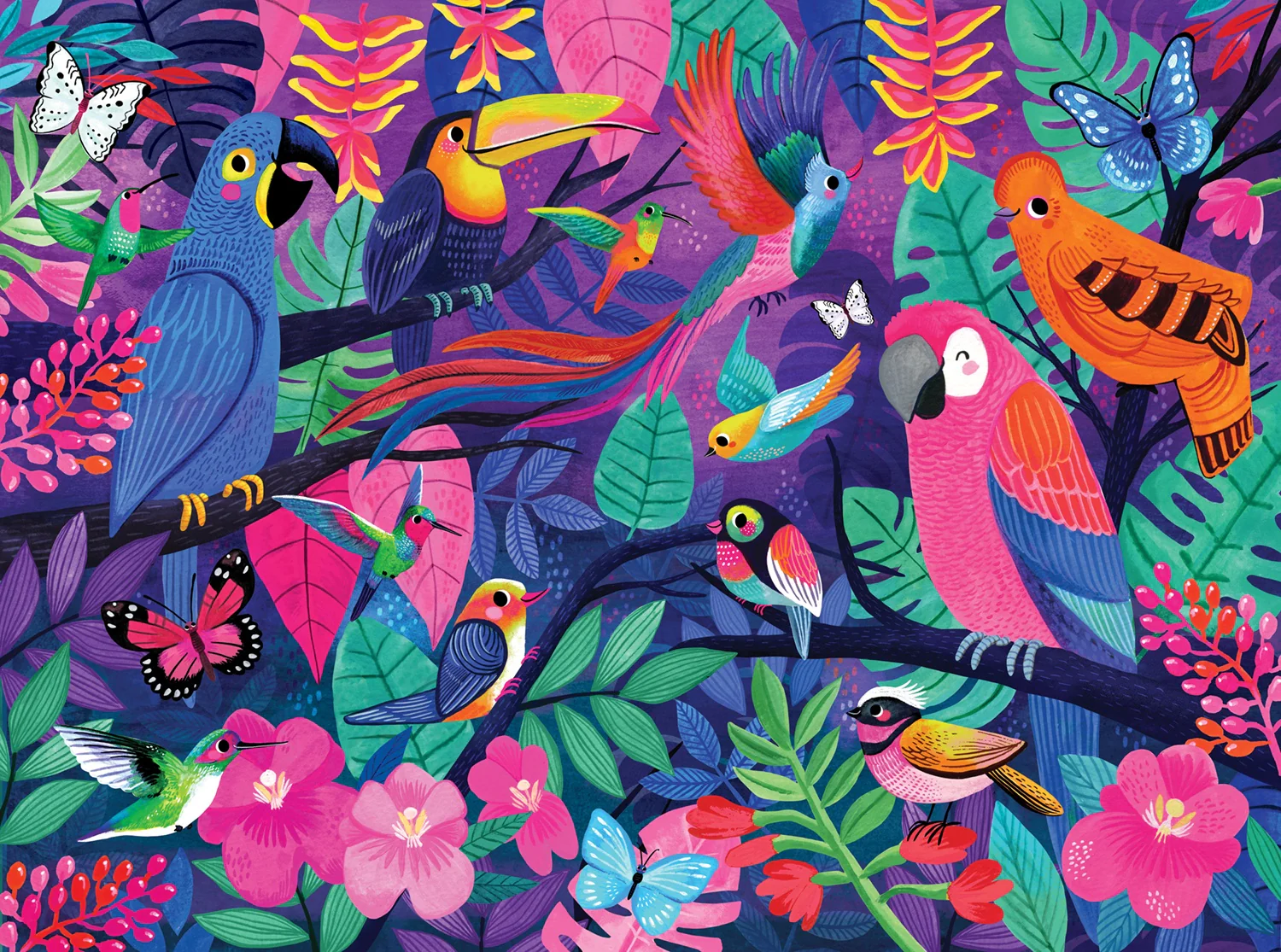 Family Puzzle 500 Piece - Birds of Paradise - Image 2