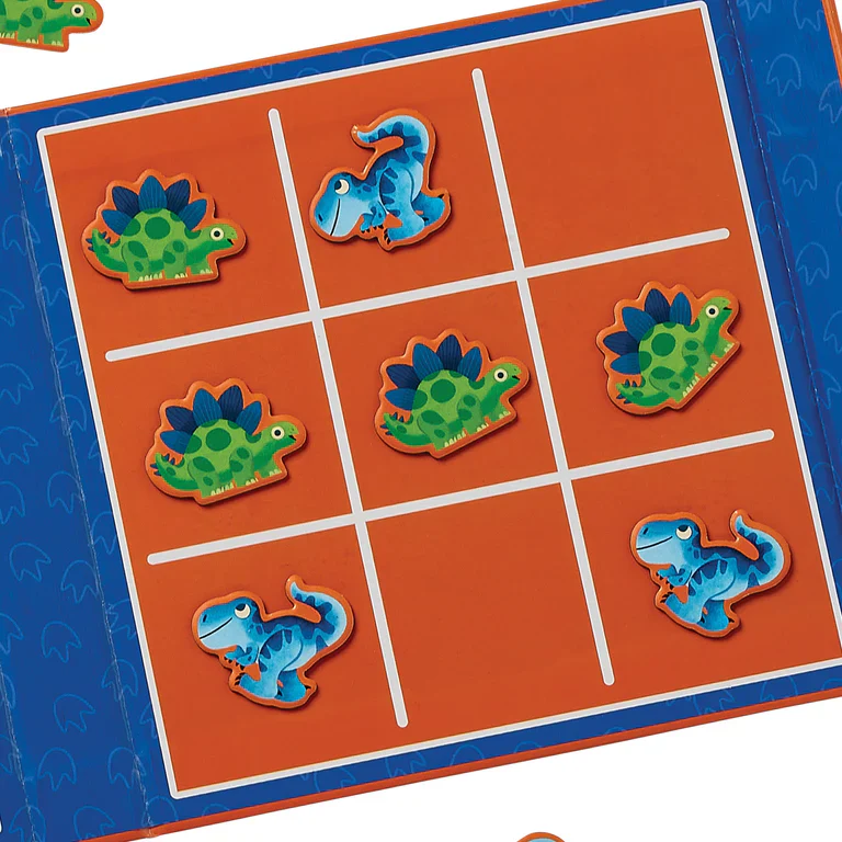 Magnetic Game - Tic Tac Toe and Checkers - Dino - Image 3