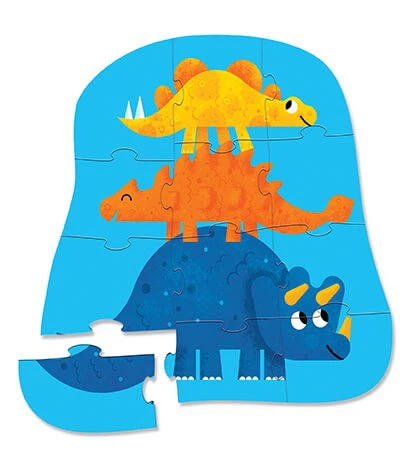 Mini Puzzle 12 Pc - Dino Friends - Image 2