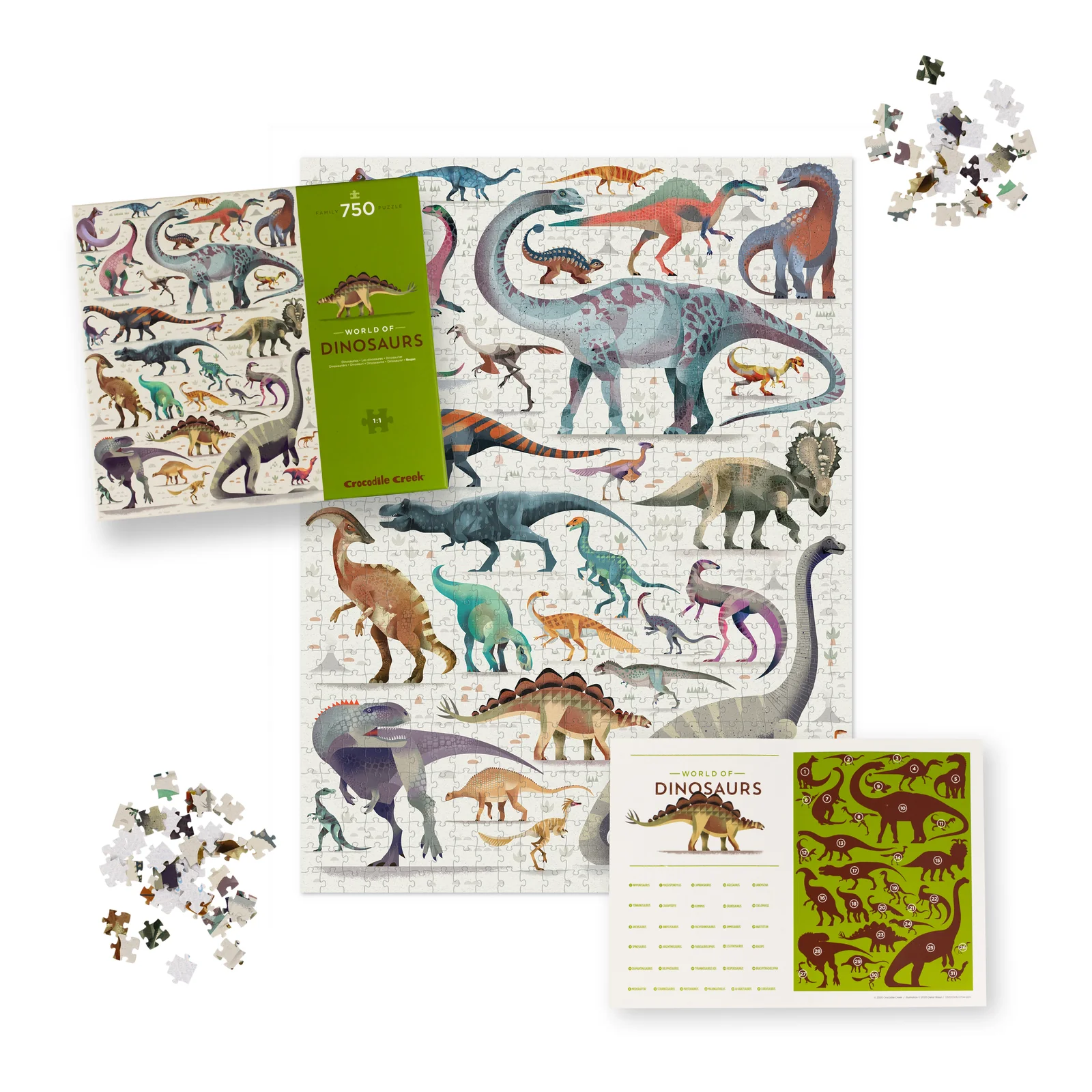 World of Puzzle 750 Piece - Dinosaurs - Image 2