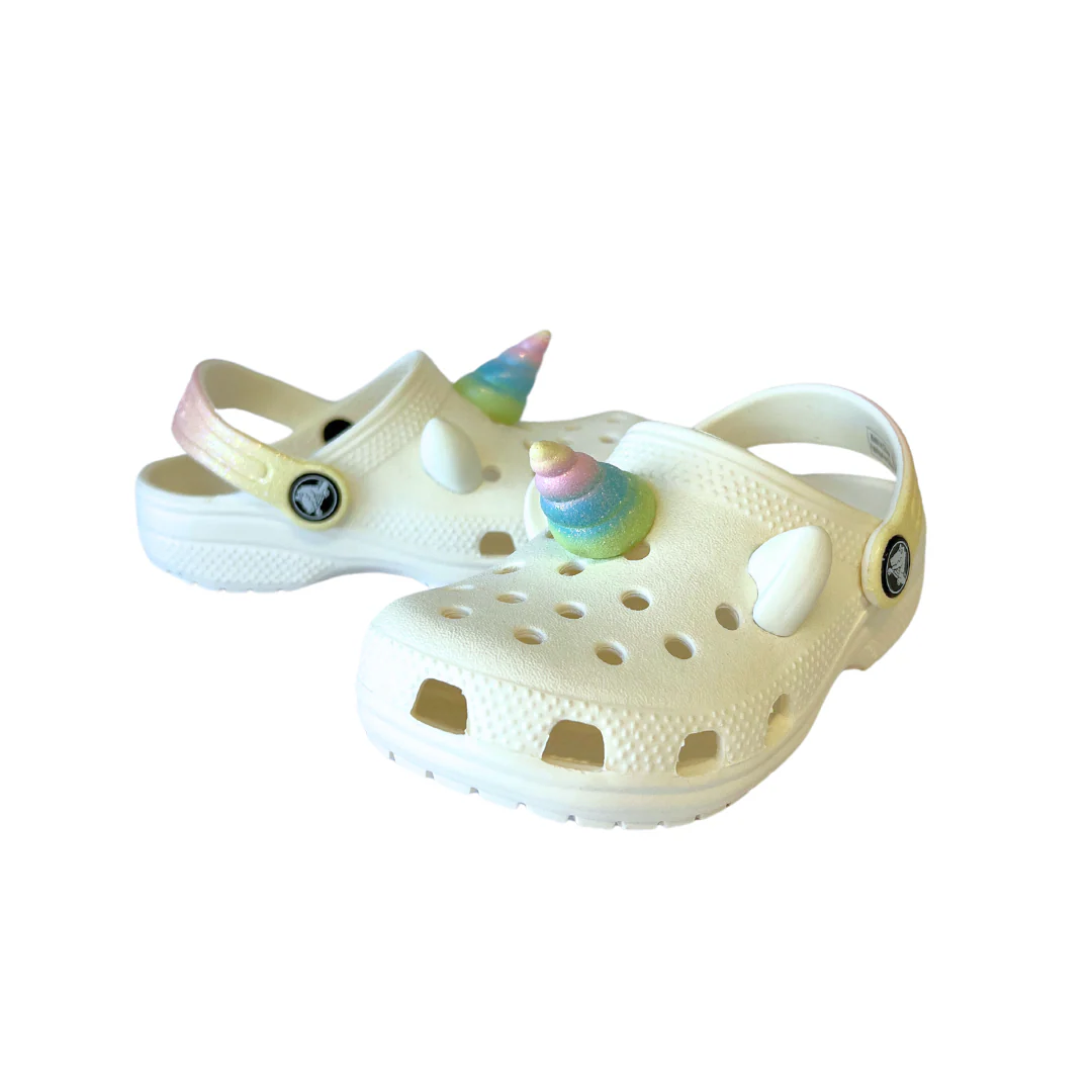 Classic I AM Rainbow Unicorn Clog - Chalk - Image 2