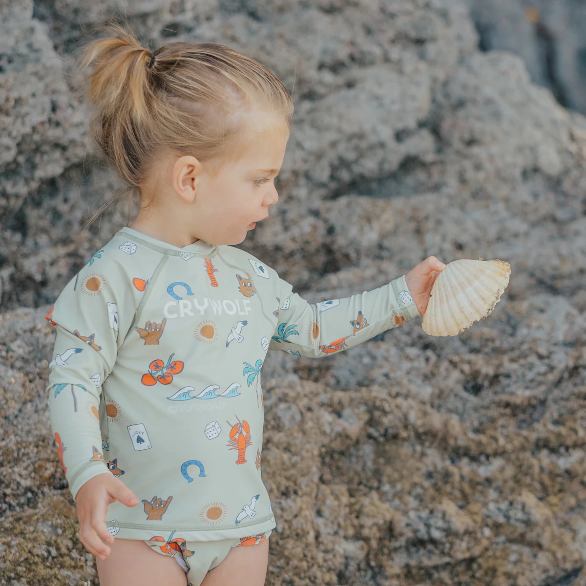 Baby Rash Vest - Lucky Days Sage - Image 2