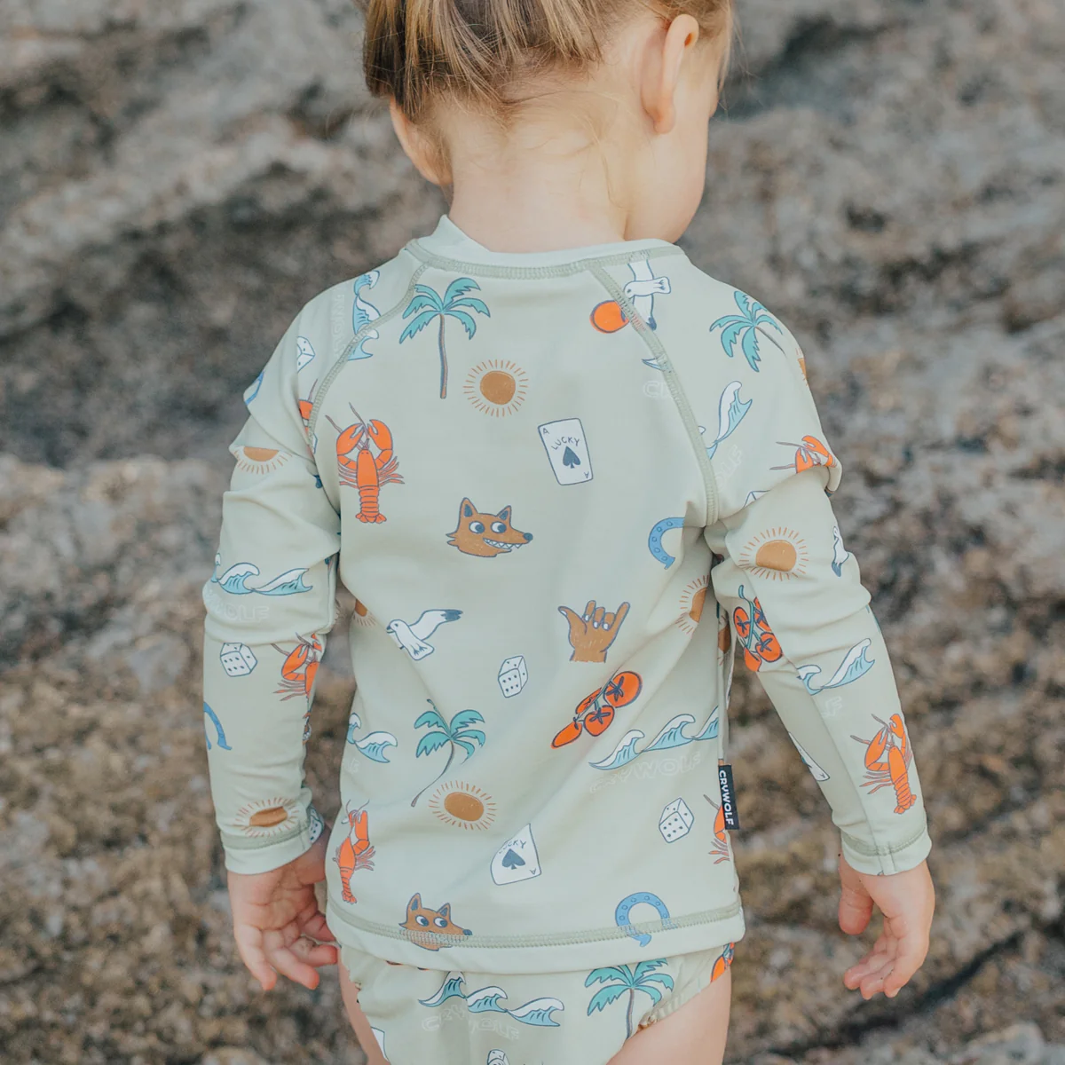 Baby Rash Vest - Lucky Days Sage - Image 3