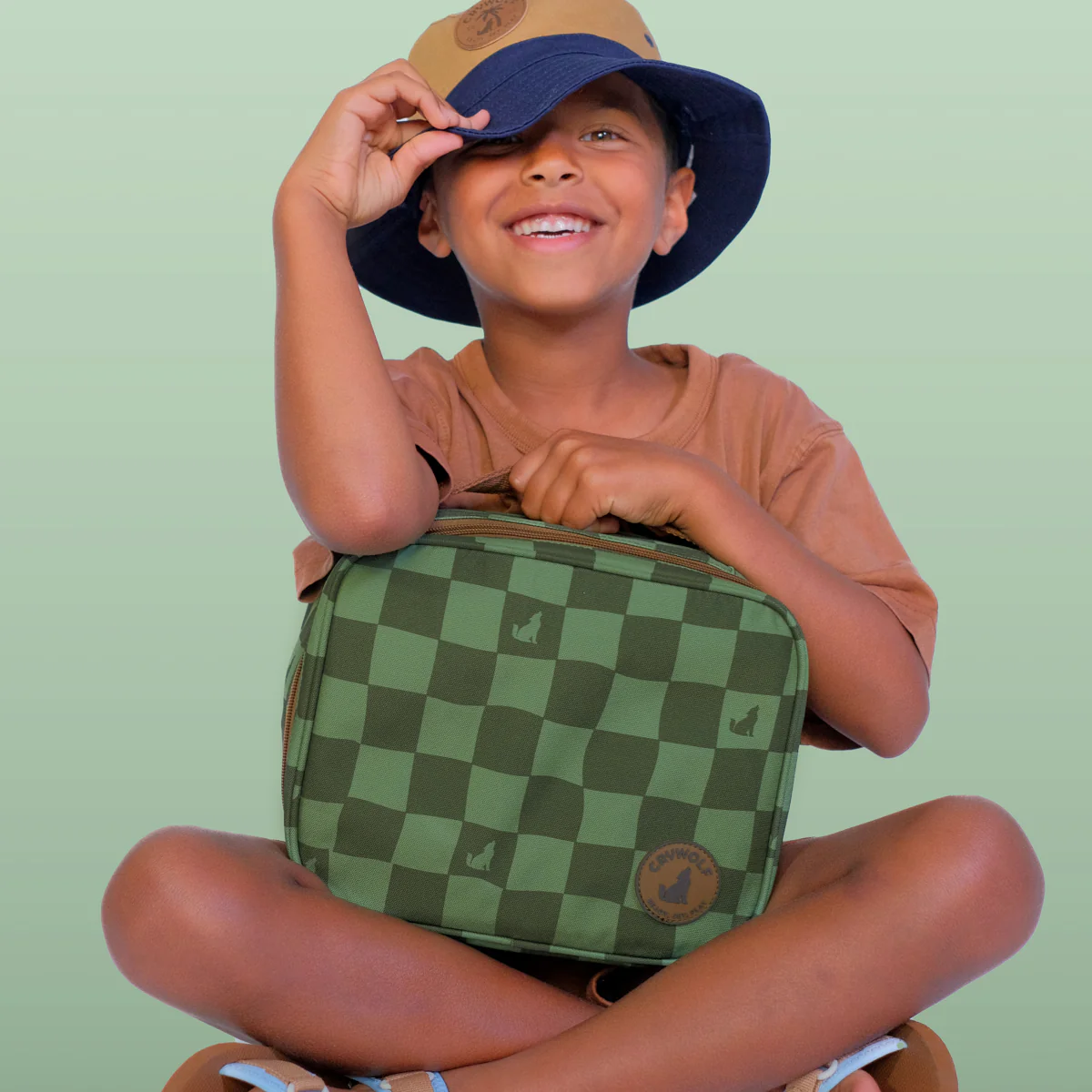 Everyday Lunch Bag Green Check - Image 3