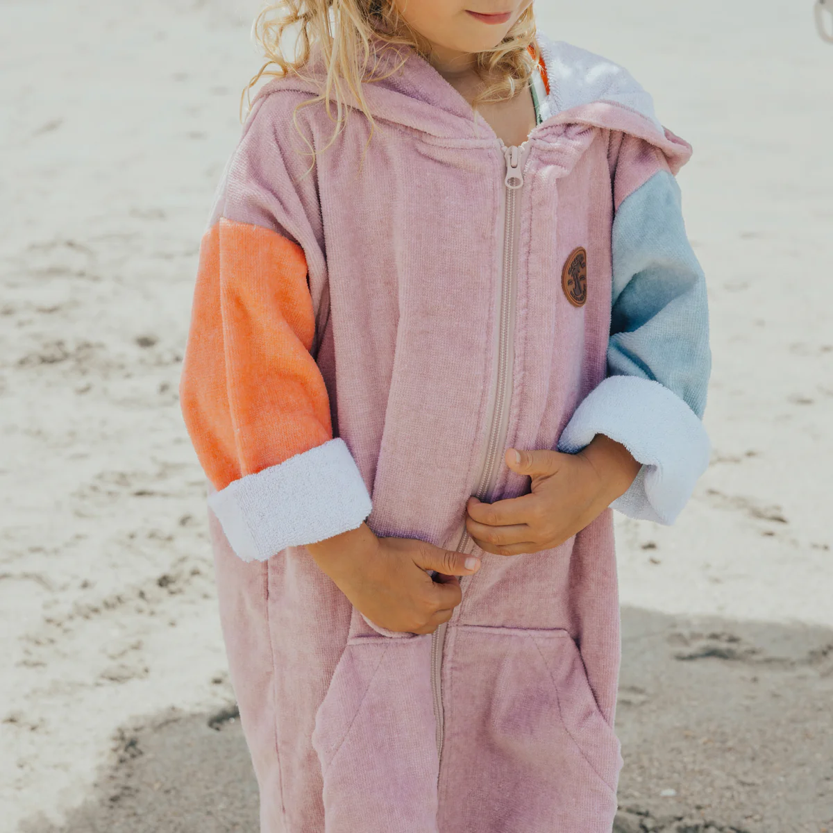 Everywhere Zip-Up  Towel - Sunset Colour Block - Image 4