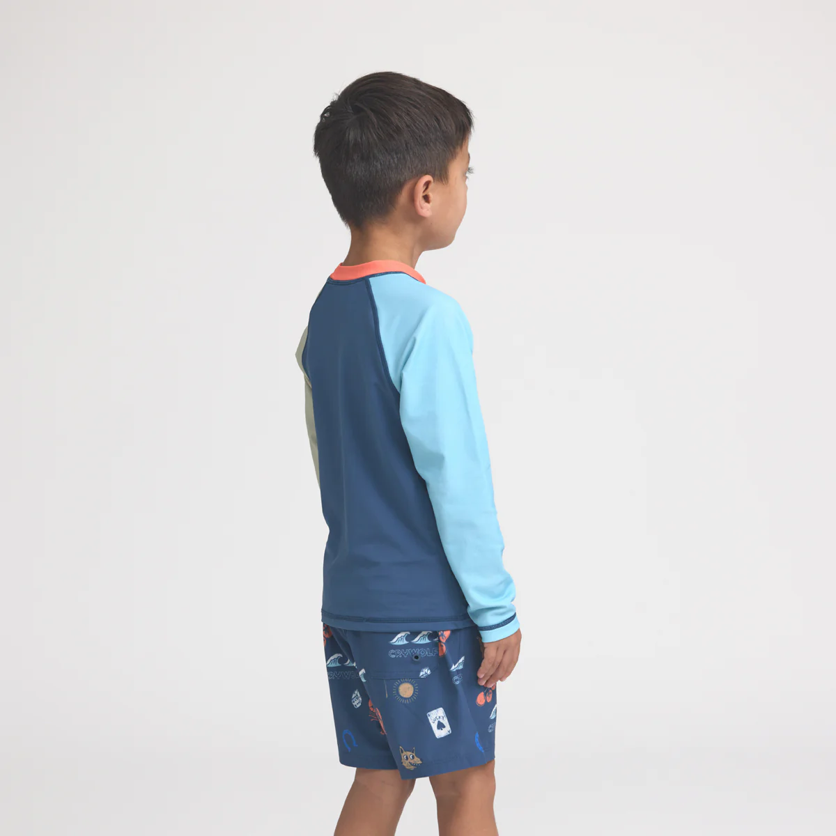 Long Sleeve Rash Vest - Ocean Colourblock - Image 4
